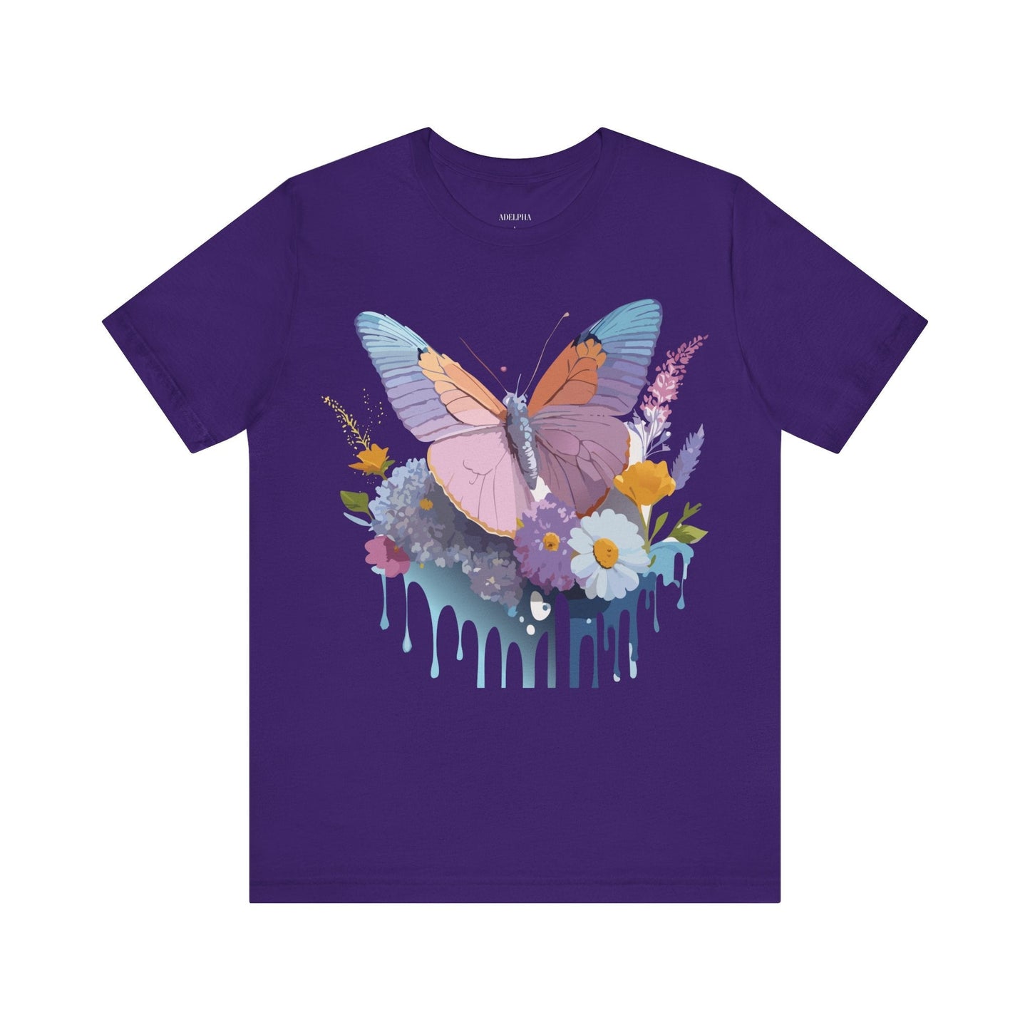 Butterfly Graphic Tee Unisex Short Sleeve Vintage Inspired Art Adelpha