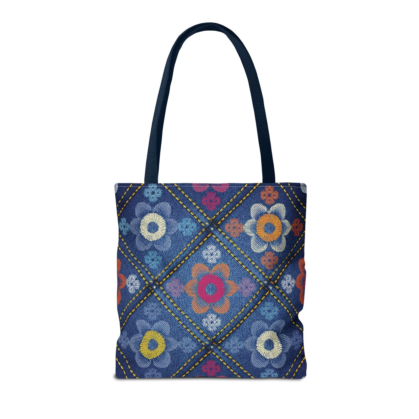 Denim Fabric Imitation Print Unisex Canvas Bag Poly Spun 3 Sizes Tote Bag 130