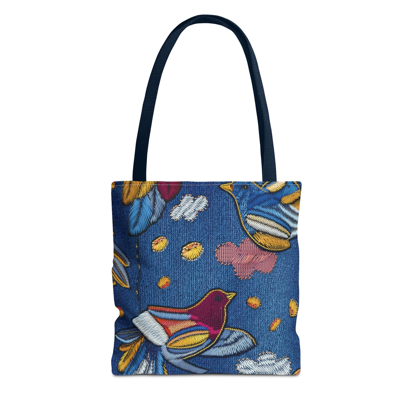 Denim Fabric Imitation Print Unisex Canvas Bag Poly Spun 3 Sizes Tote Bag 194-7