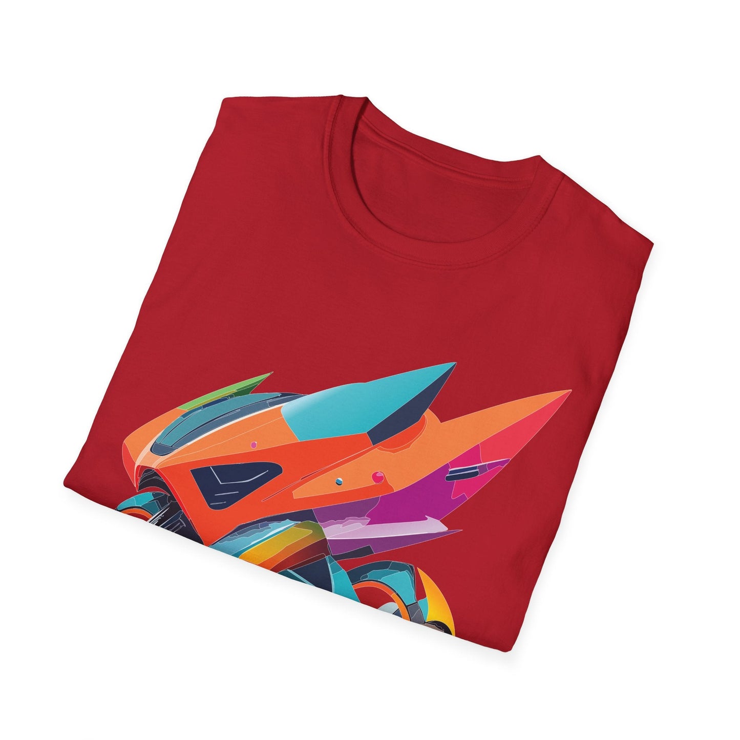 Bike Graphic Unisex Cotton Motorcycle Art Design Tee 3