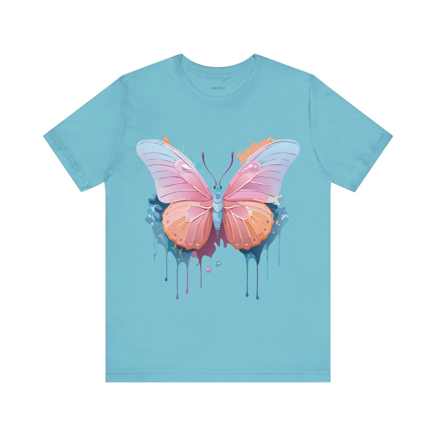 Butterfly Graphic Tee Unisex Short Sleeve Adelpha Vintage Art Shirt