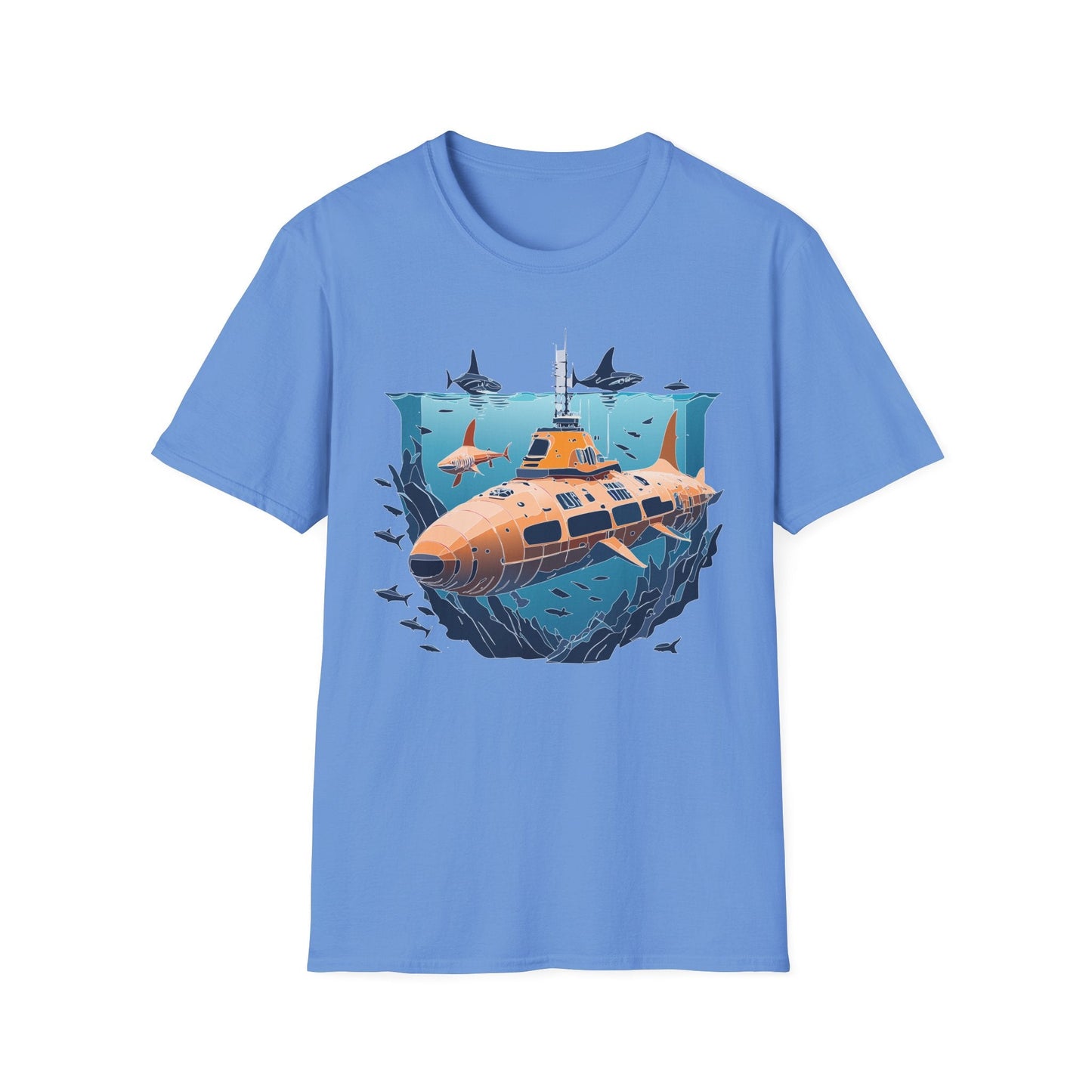 Ocean T Shirt Unisex Gildan Softstyle 64000 Ocean Theme Tee 100 Percent Cotton Fabric