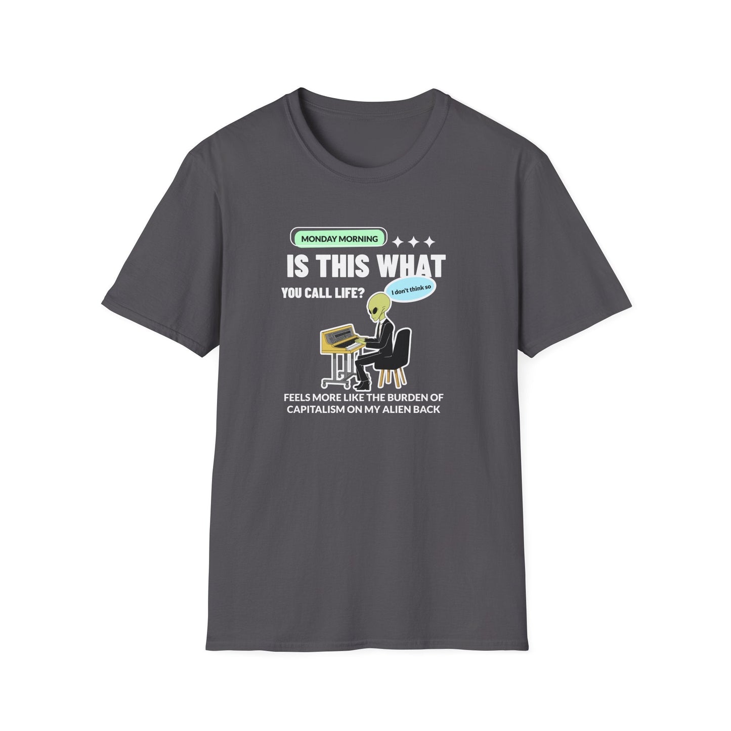 Alien Office Worker T-Shirt Unisex Cotton