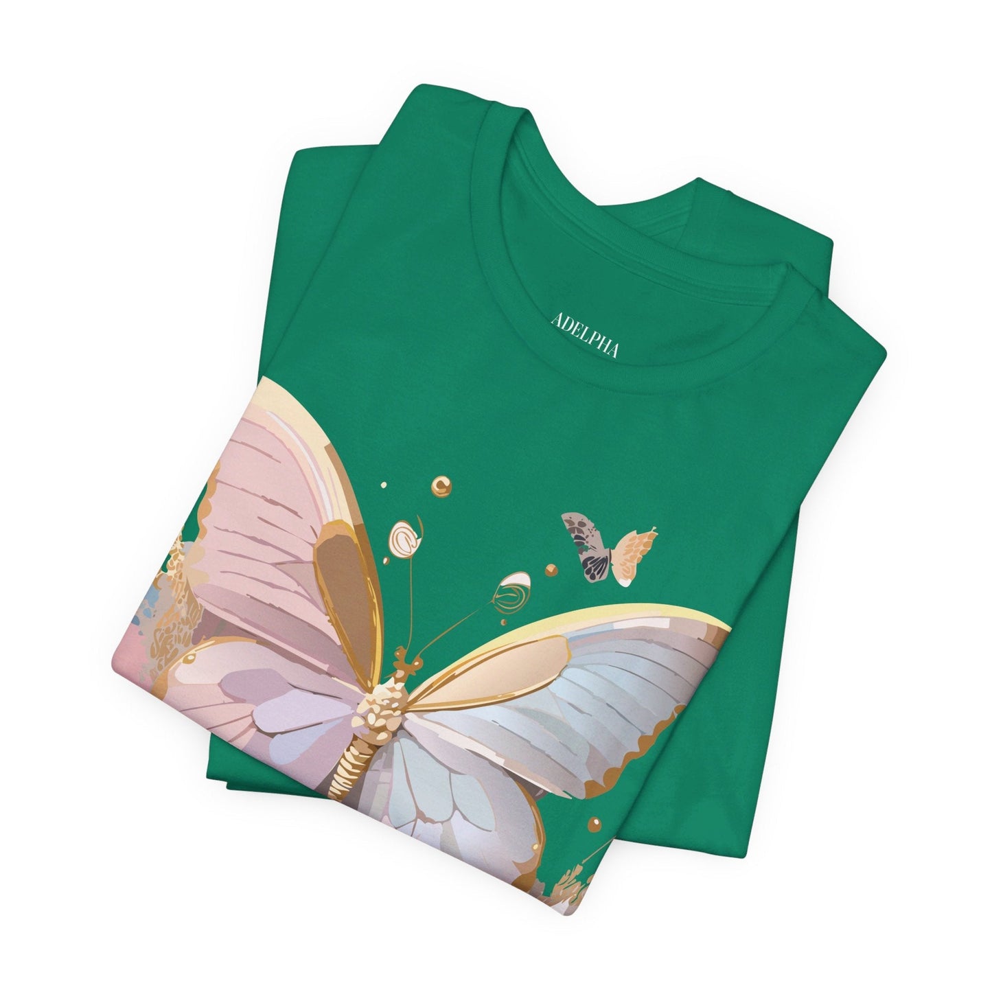 Butterfly Graphic Unisex 100 Cotton Lightweight Vintage Floral Design Jersey Tee 12