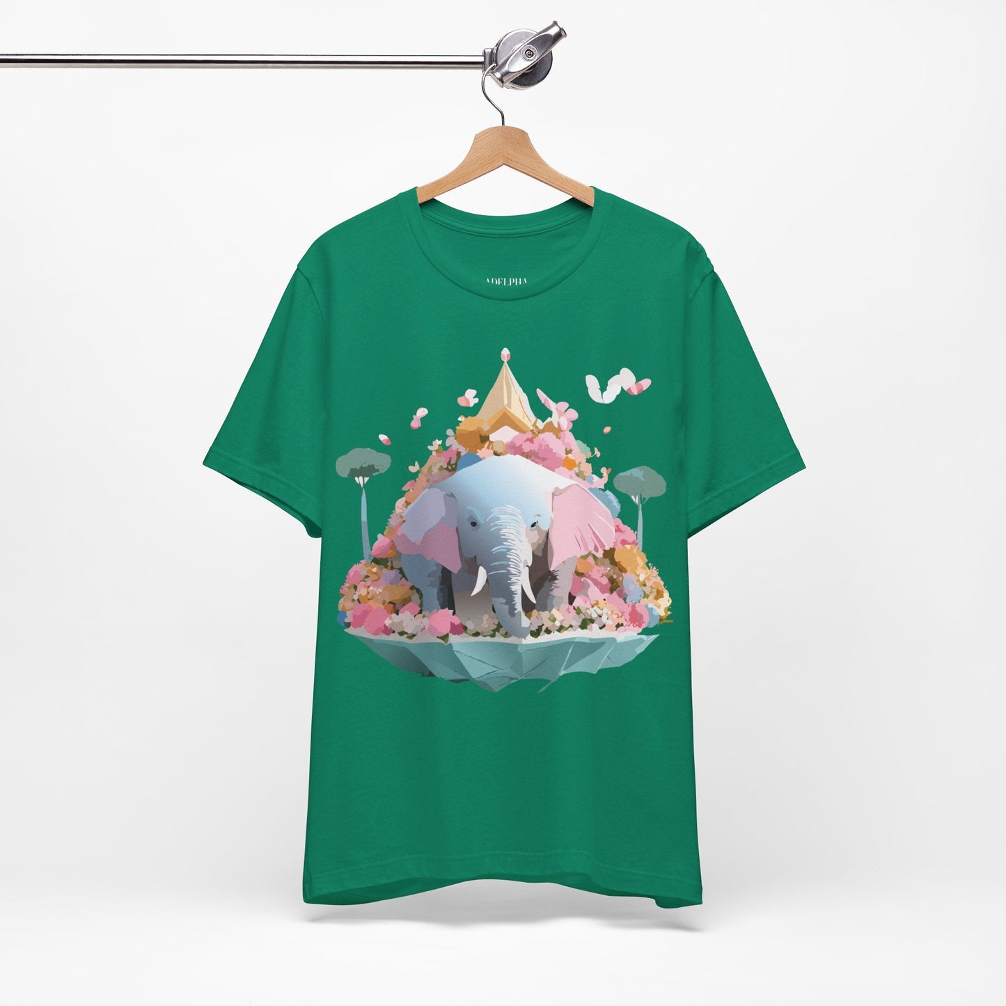 Elephant Graphic Tee Adelpha Unisex Short Sleeve Vintage Inspired Art Design Premium