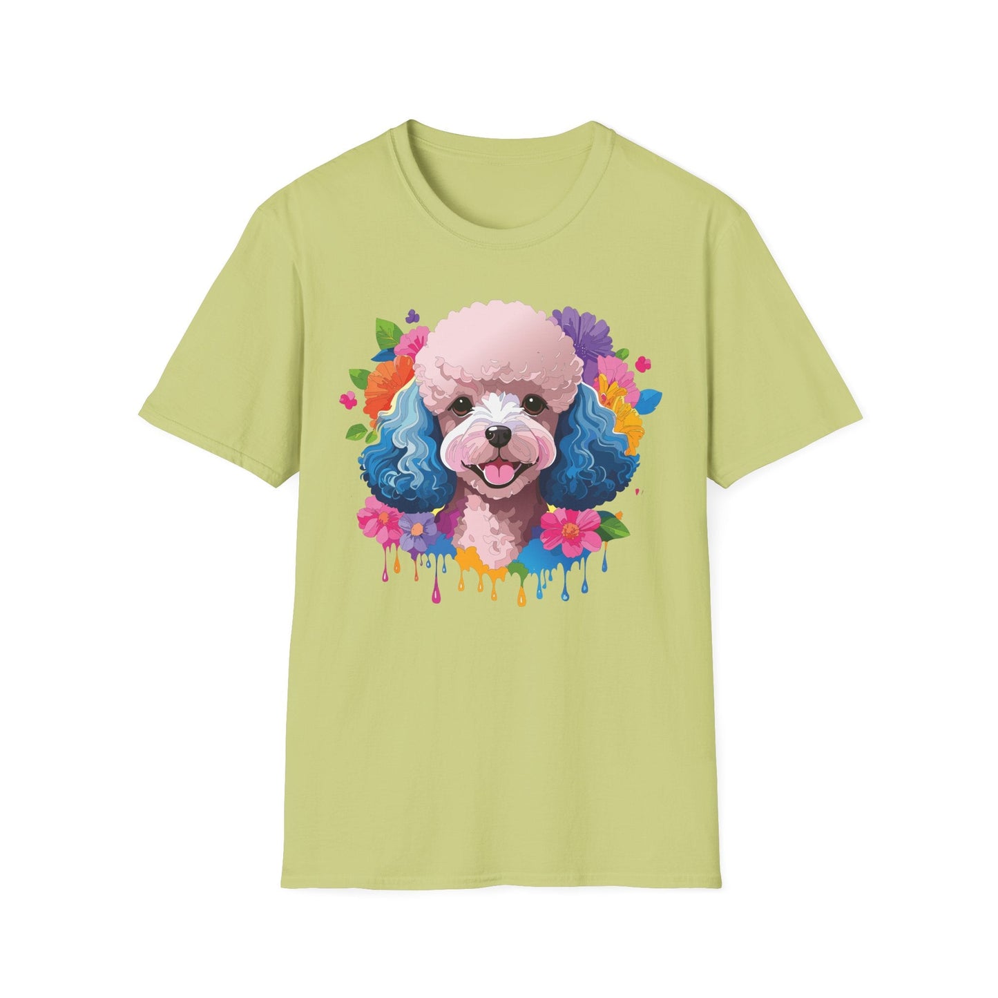 Unisex Dog Shirt Softstyle Tee 100 Percent Cotton Animal Print