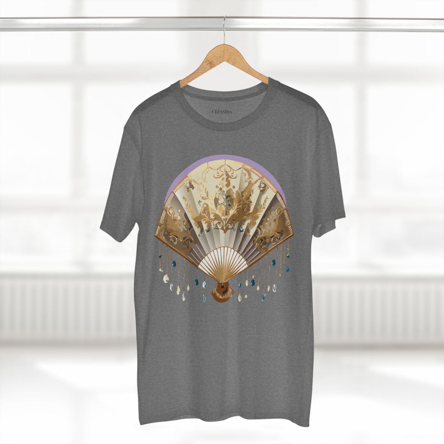 Antique Fan Graphic Design T-Shirt Unisex 100 Cotton Floral Carnival Artwork Tee 27