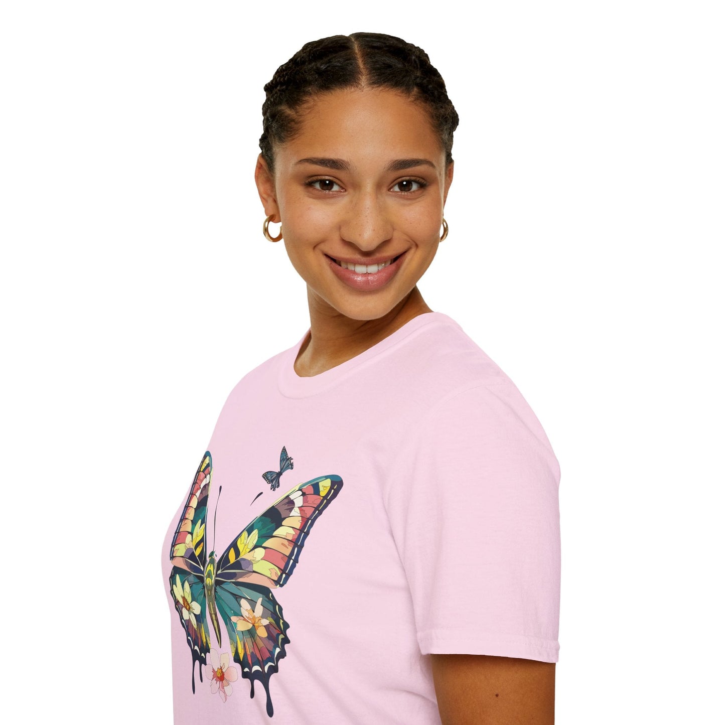Butterfly T Shirt For Unisex Softstyle 64000 Short Sleeve Monarch Butterfly Tee Design