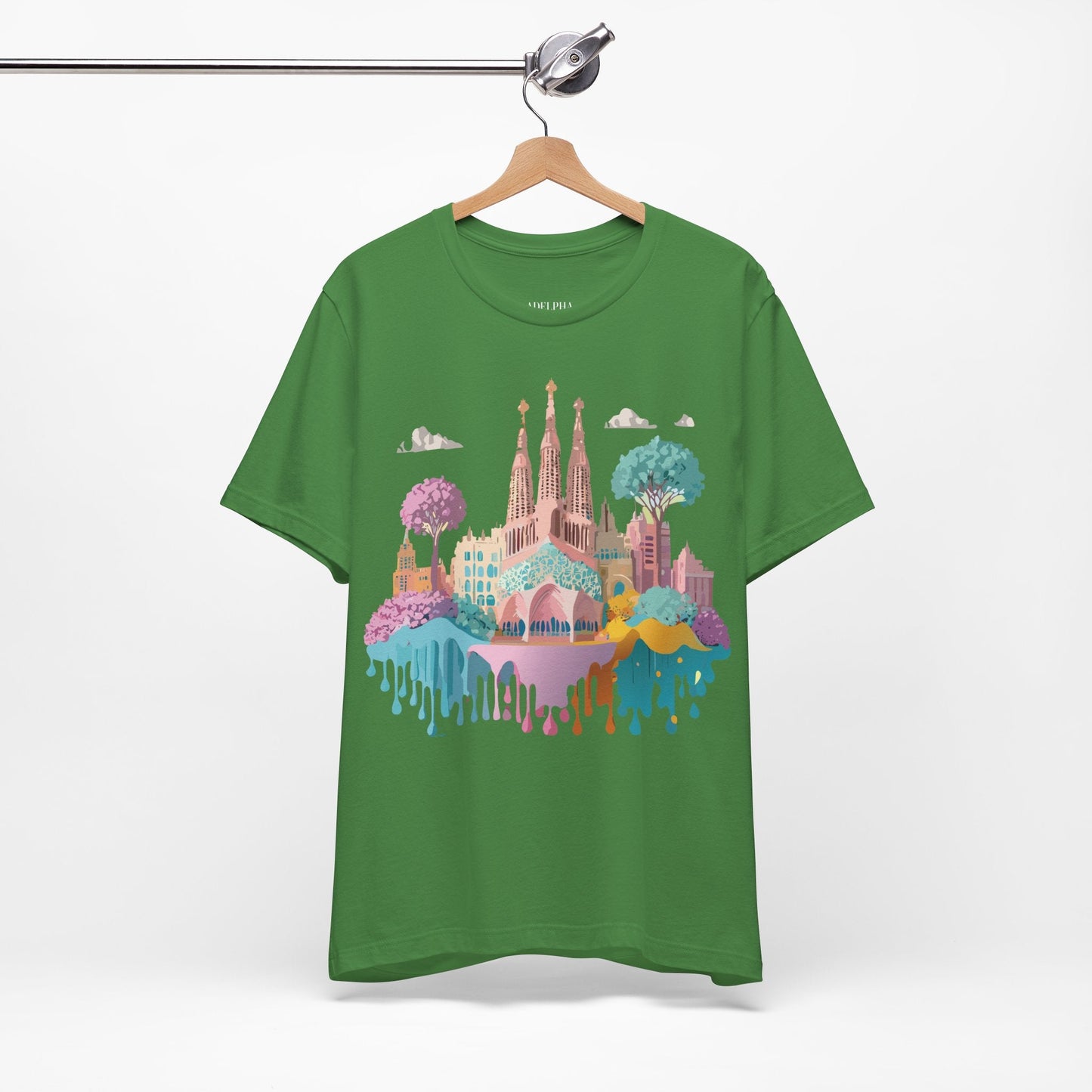 Barcelona Tourist Shirt Unisex Graphic Tee Featuring Original Vintage Art Adelpha
