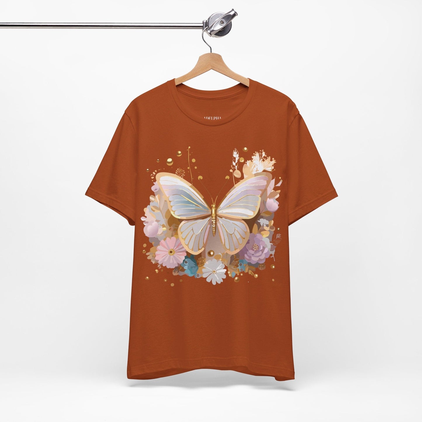 Unisex Graphic Tee With Adelpha Artwork Vintage Butterfly Inspired Art Design Tee