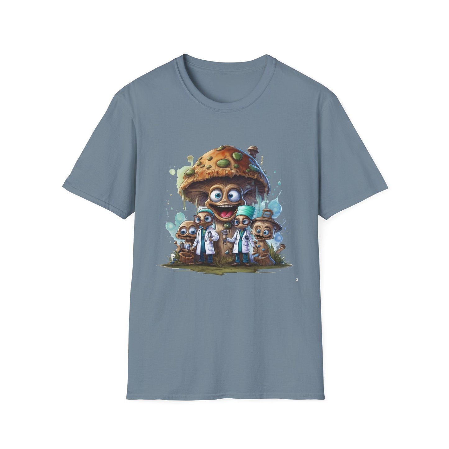 Mashroom Tee Shirt Unisex Funny Mushroom Design Softstyle 64000 Cotton Graphic Tee