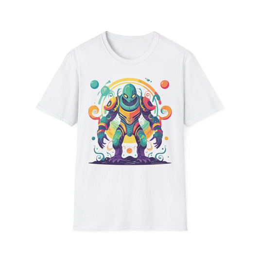 Cosmos Alien T Shirt Unisex Softstyle 64000 with Art Design Durable Comfort Artwork Tee