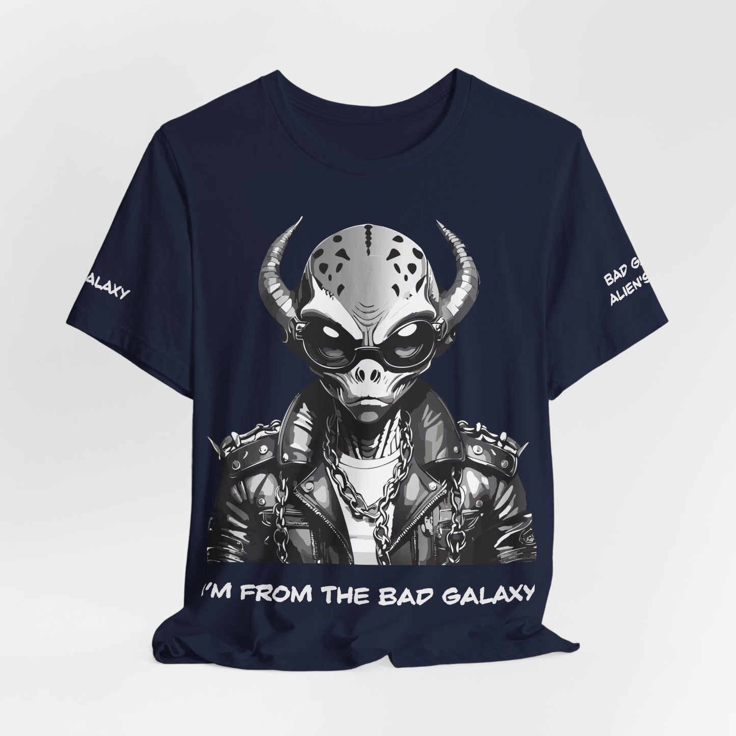 Alien Tee Shirt From Bad Galaxy 100 Percent Cotton Eco Friendly Ink Printed In USA