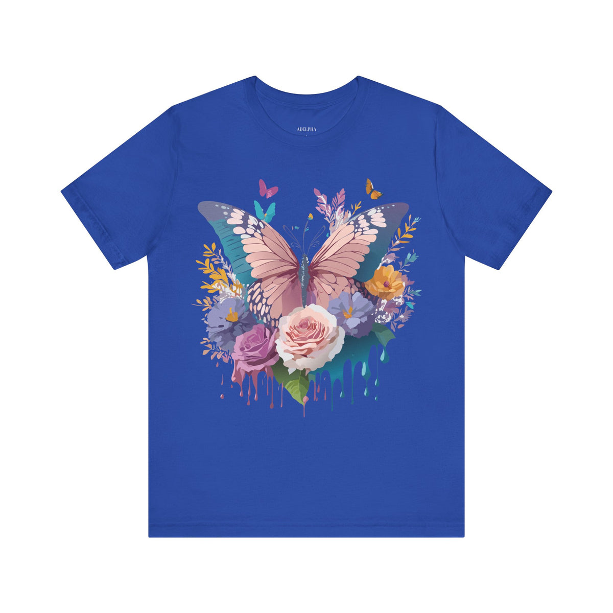 Butterfly Graphic Unisex Cotton Bella+Canvas Tee with Art Design n43