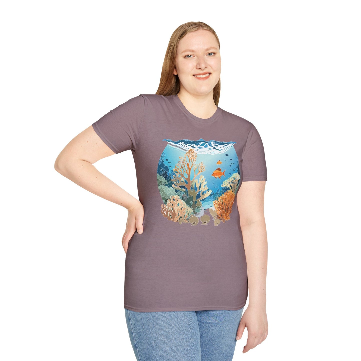Ocean Tee Shirt Unisex Gildan Softstyle Cotton Tee Shirt 64000 Lightweight Breathable Comfort