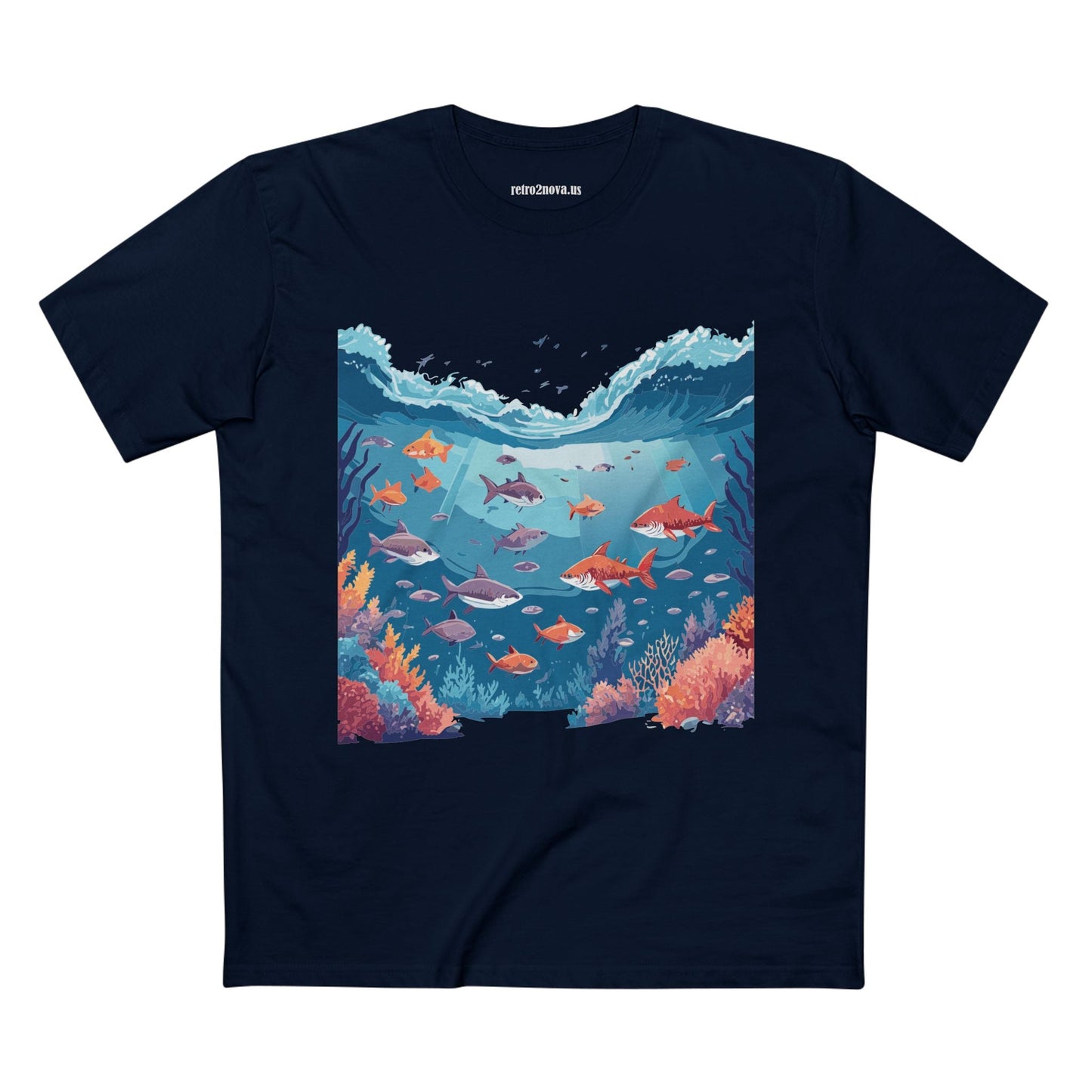 Ocean Pacific OP11 Ocean Shirt Unisex Premium Cotton Tee With Original Art Design Retro2Nova