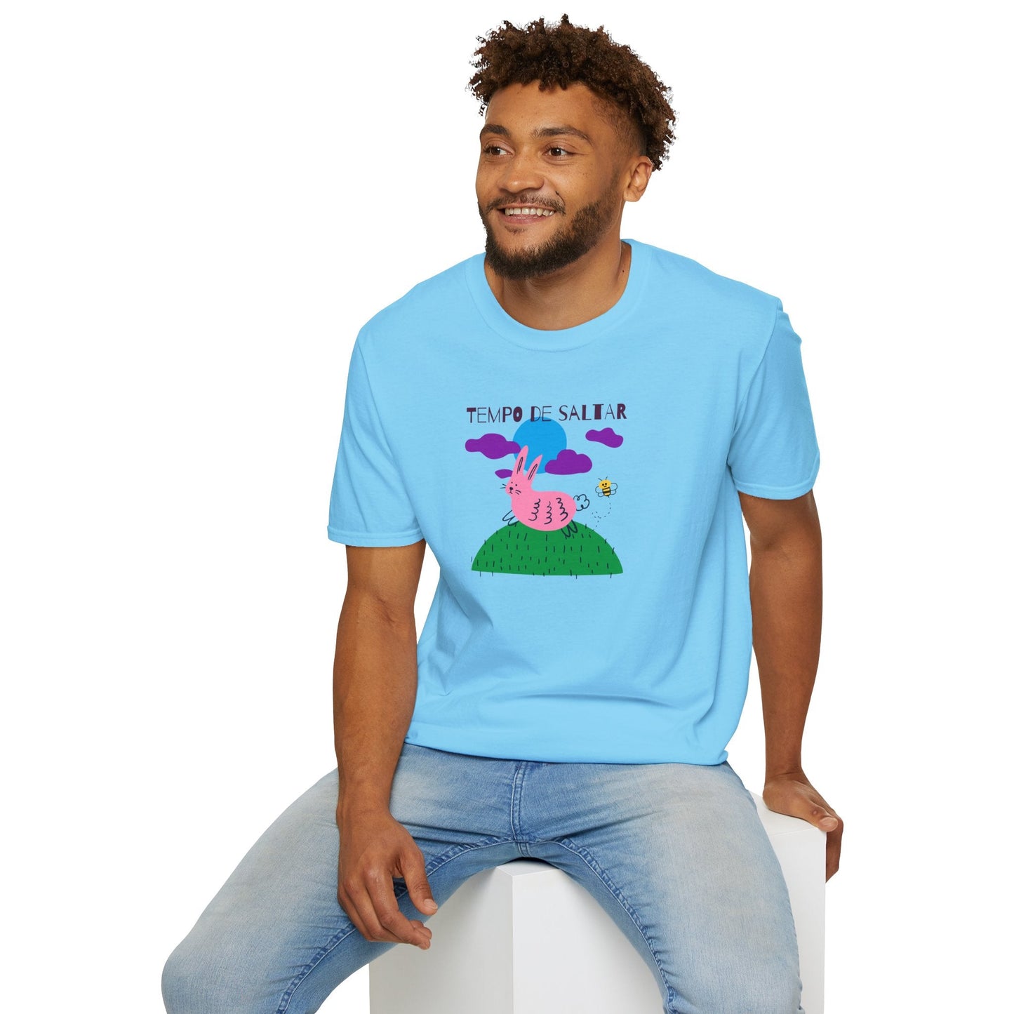 Funny Easter T Shirt Unisex Softstyle 64000 Art Design With Easter Prints 100 Percent Ring Spun Cotton