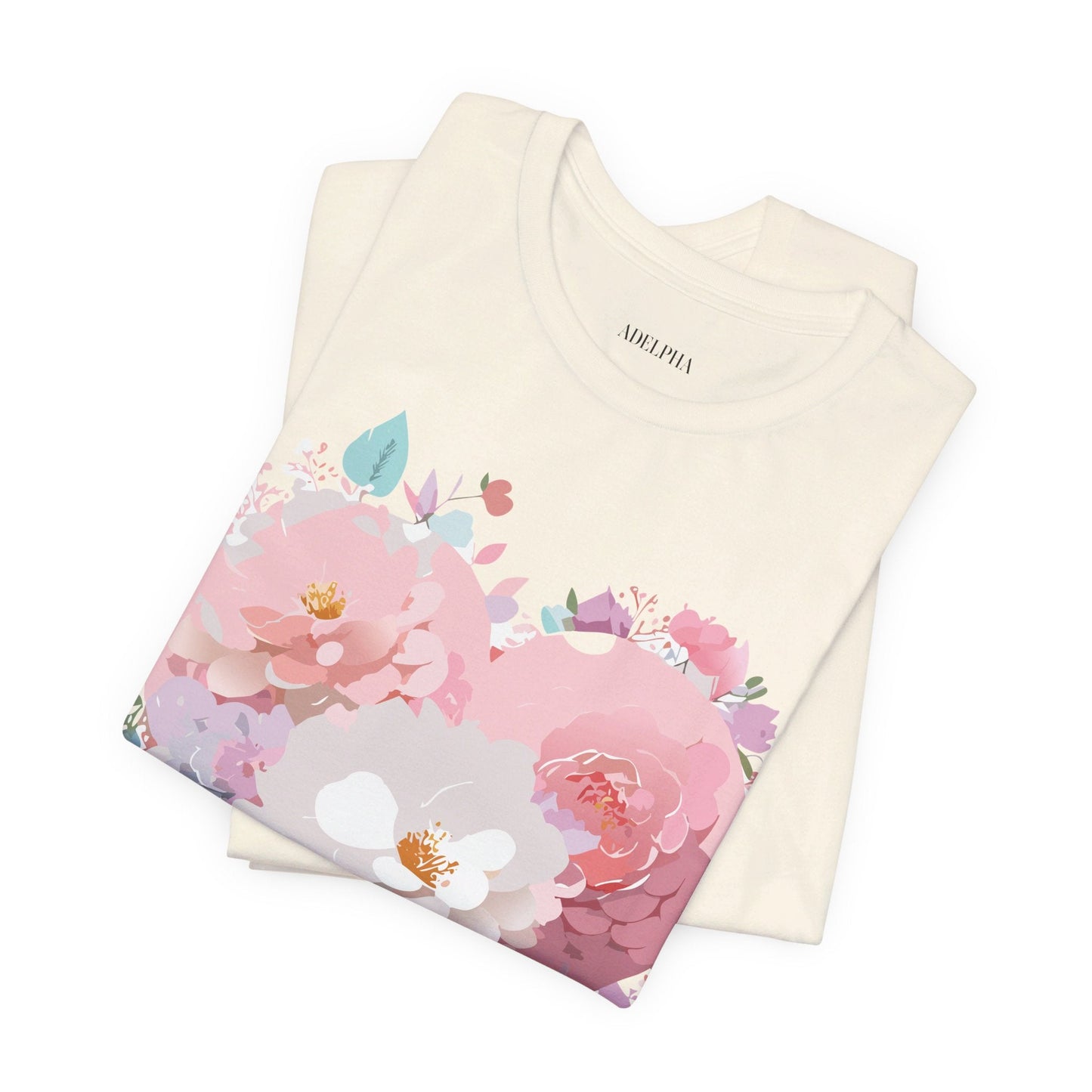 Valentine Day Graphic Unisex 100 Cotton Vintage Artwork with Love and Flower Design Tee 35