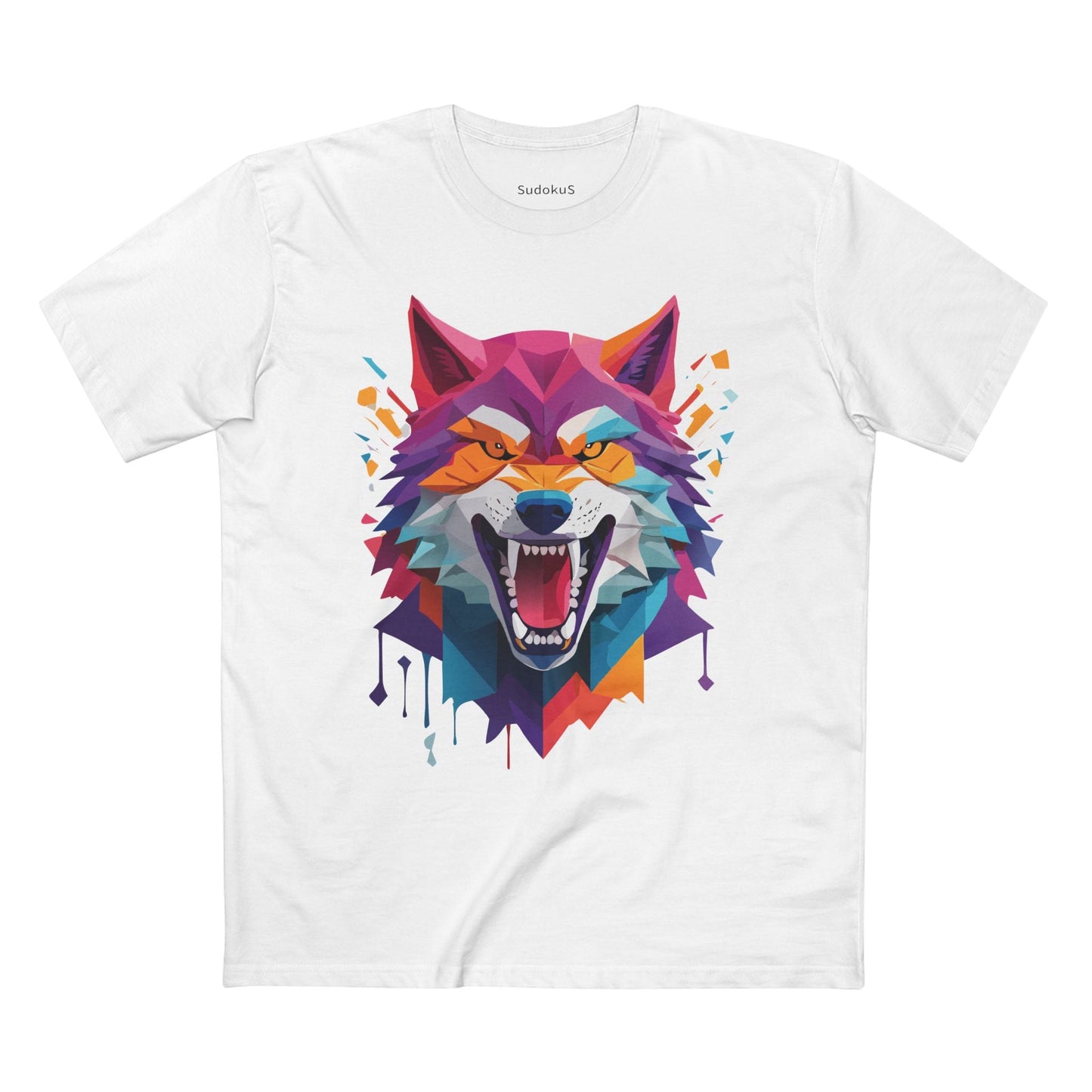 Wolf Graphic Unisex 100 Cotton Staple Tee with Animal Design Artwork 17