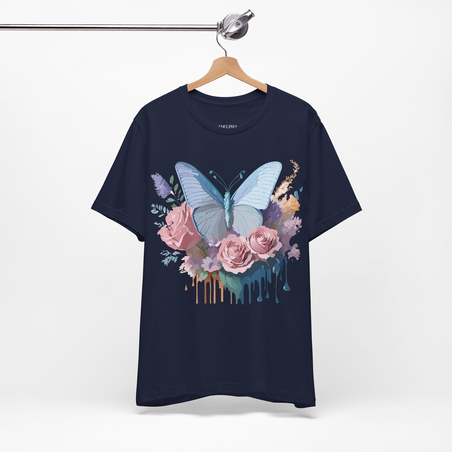 Butterfly Graphic Tee Unisex Jersey Short Sleeve Adelpha Vintage Art Design