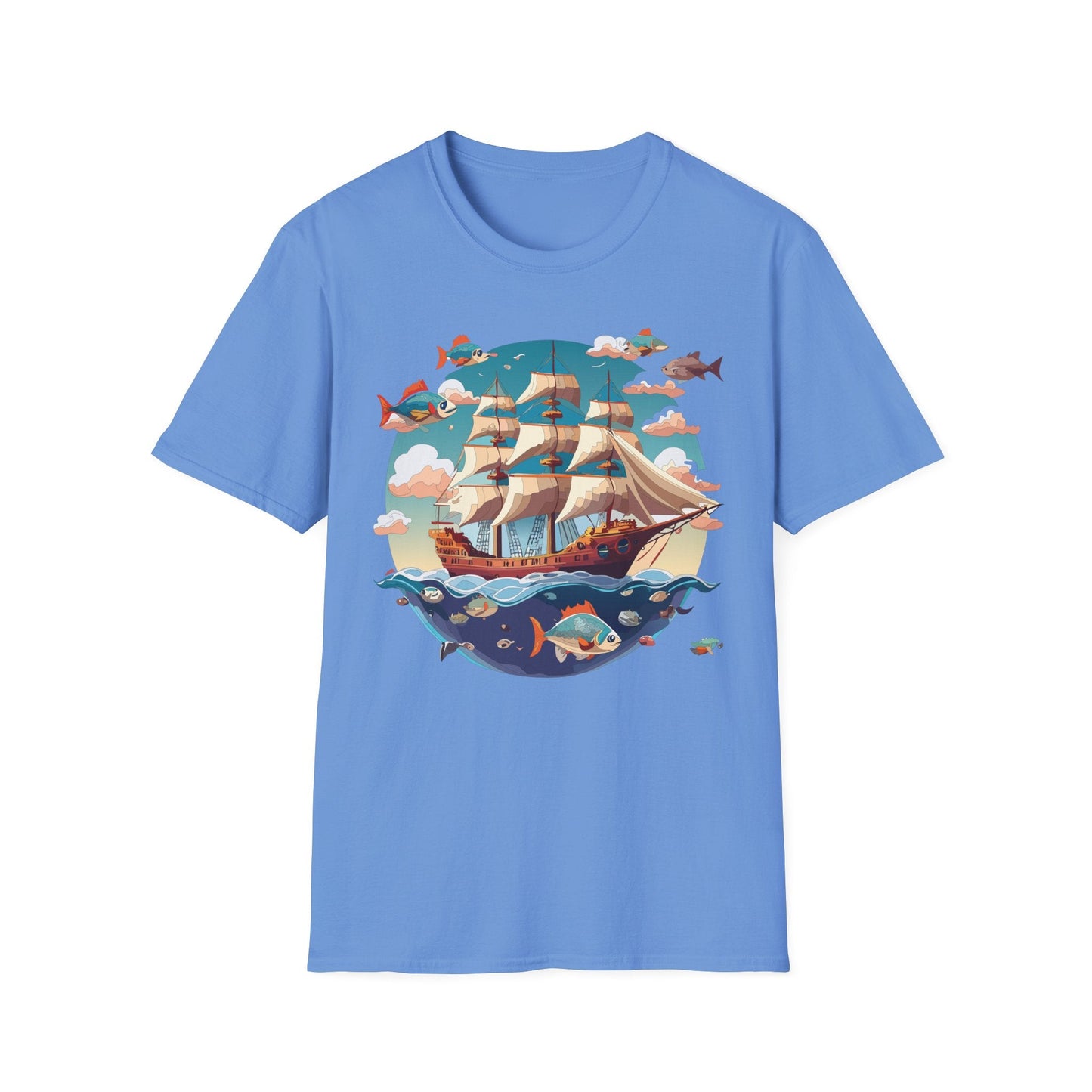 Unisex Ship T Shirts Frigate Vessel Tee By Gildan 64000 Softstyle 100 Percent Ring Spun Cotton