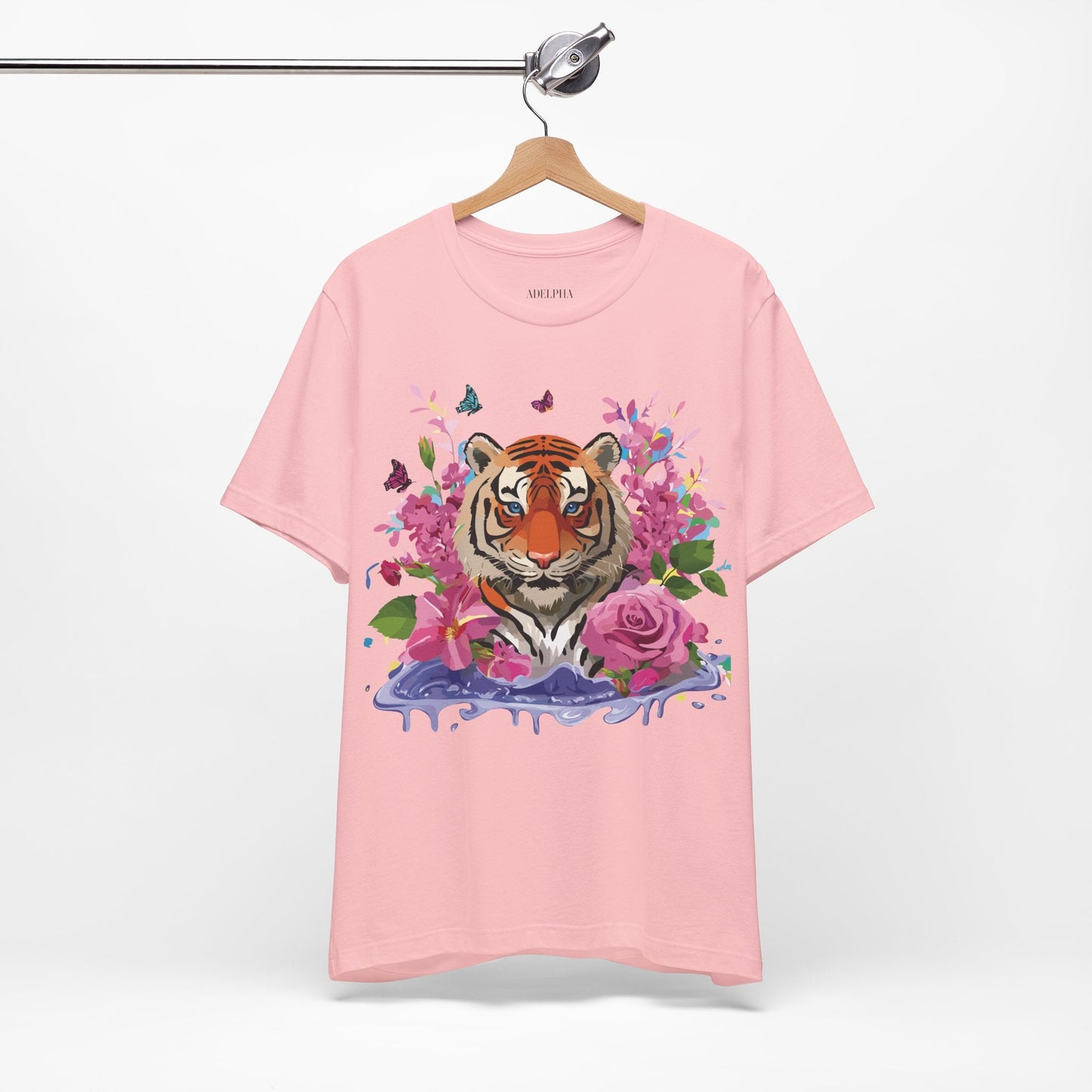 Tiger Graphic Unisex 100 Cotton Vintage Art with Animal Tee 11