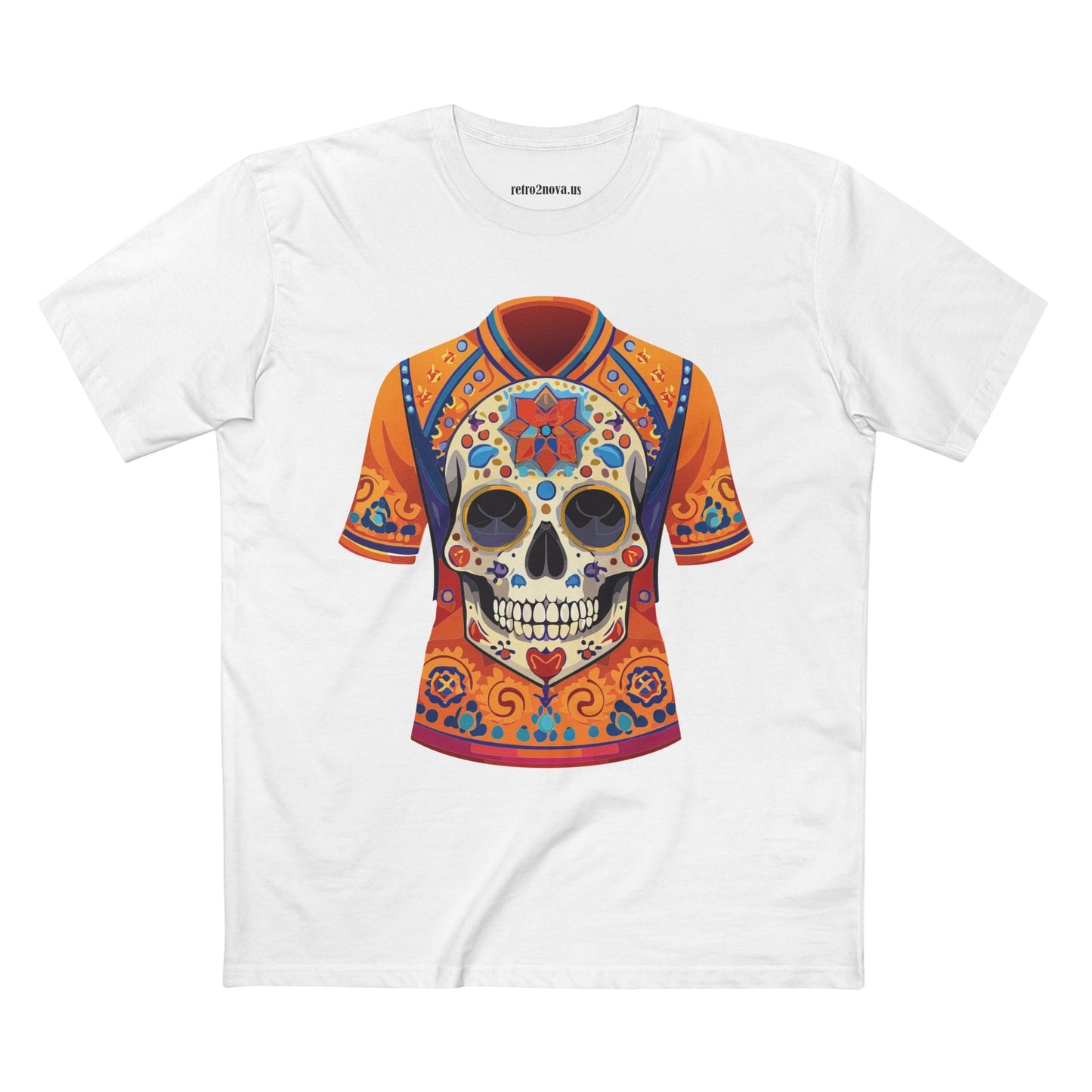 Skull Skeleton Shirt Unisex Premium Cotton Tee Art Collection Original Design Retro2Nova SS30