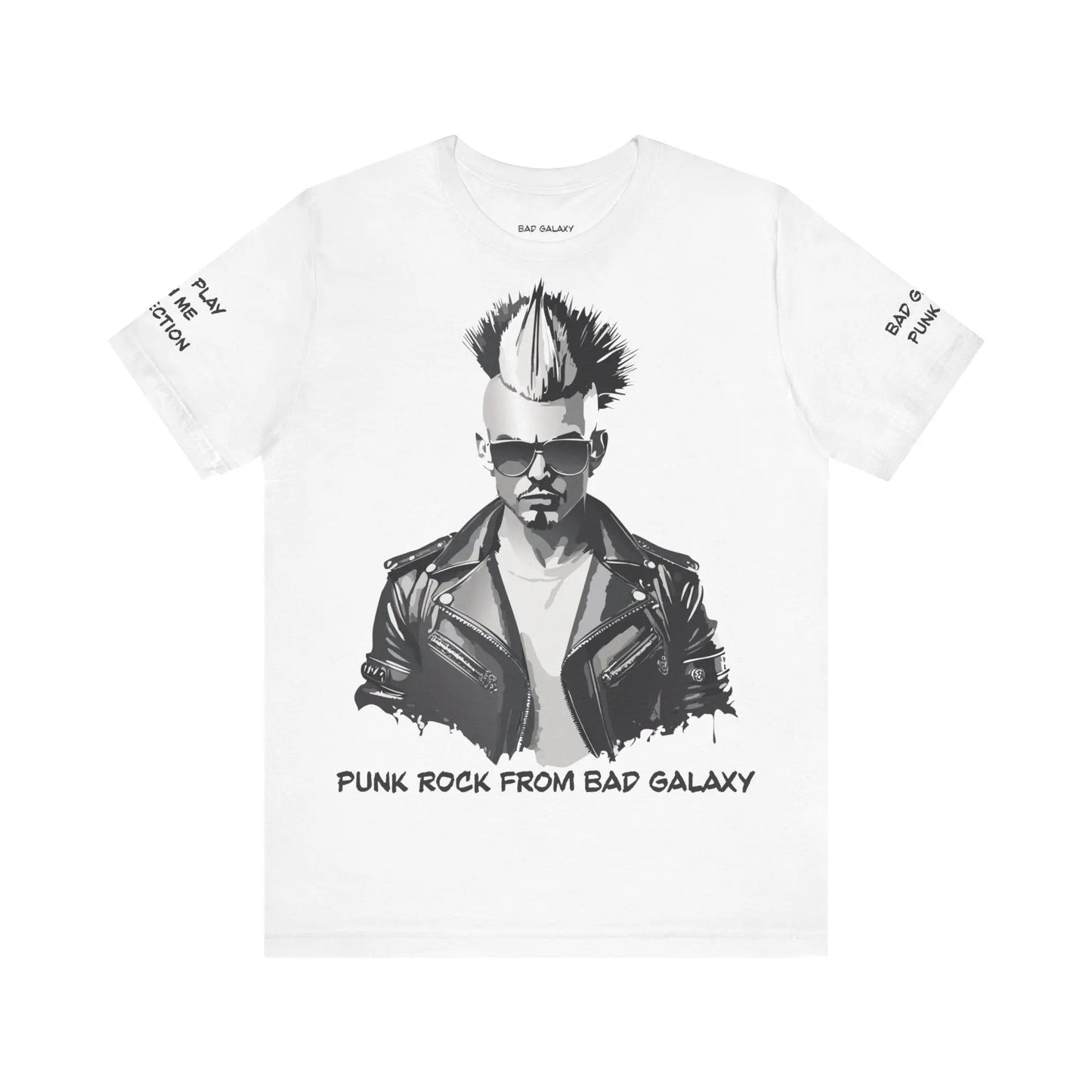 Bad Galaxy Punk Rock Tee Shirt Made In USA With Eco Friendly Ink 100 Percent Cotton