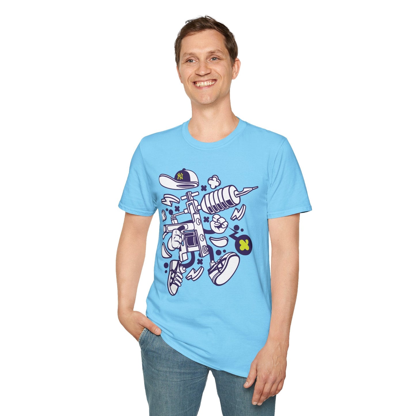 Cartoon Animation T Shirt Funny Tee Shirt Unisex Gildan Softstyle 64000 100 Percent Ring Spun Cotton