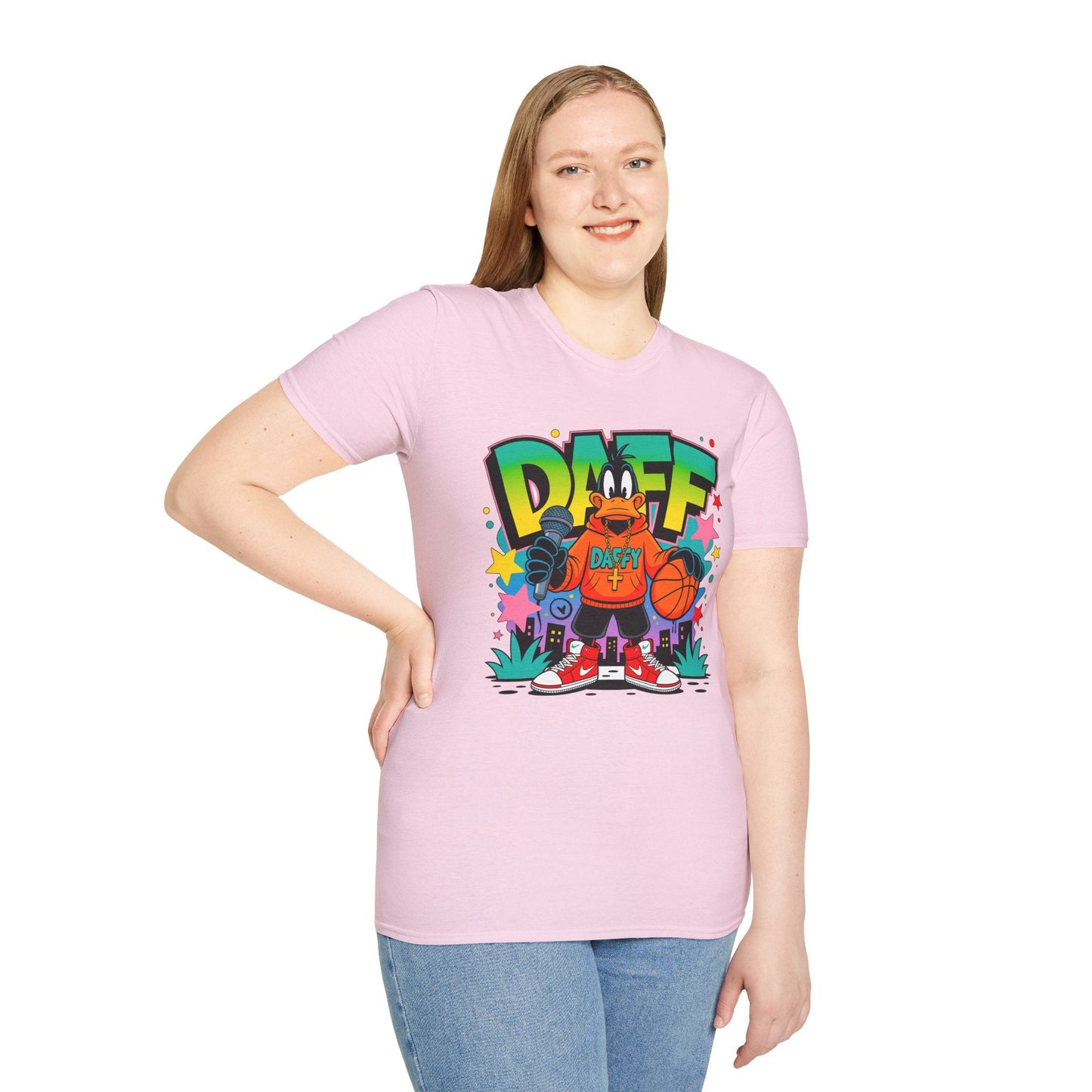 Unisex Cartoon T Shirt With Animation Design Funny Animals Tee Gildan Softstyle 64000
