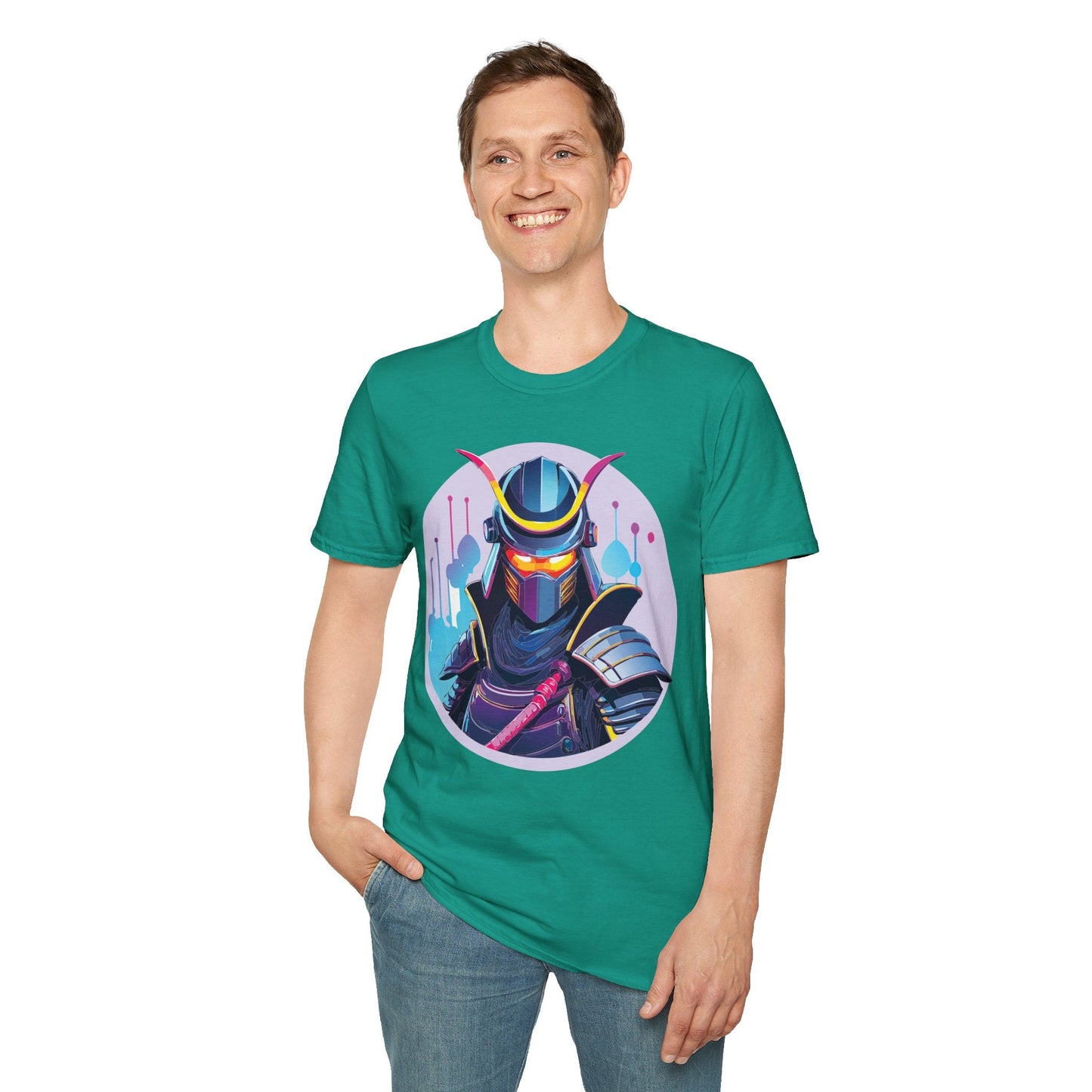 Unisex Samurai Shirt Gildan Softstyle Tee Hundred Percent Ring Spun Cotton Comfort