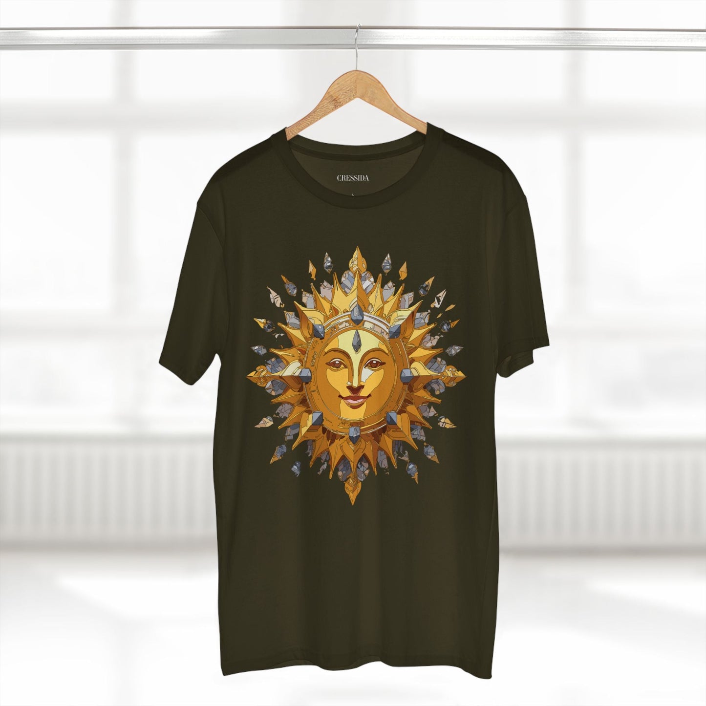 Gold Sun Graphic Unisex 100 Cotton T-Shirt with Golden Art Design 11