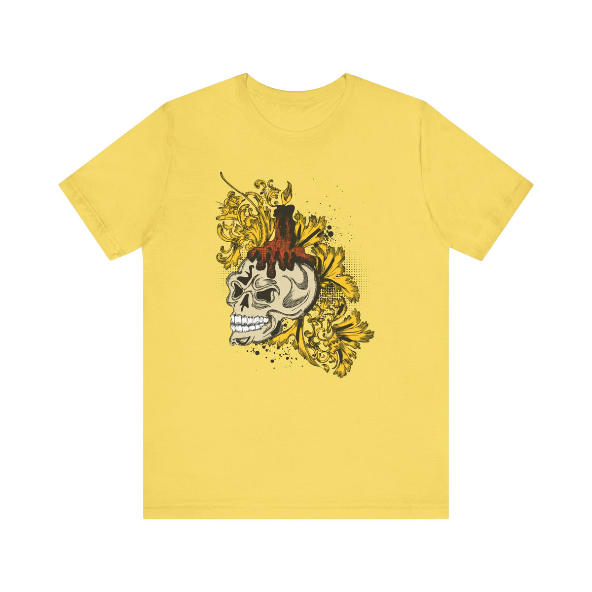 Rock Skull Graphic Design Tee, Skull Shirt, Vintage Tees, Art Design T-Shirt, Vintage Graphic Tee, Art Shirts with Skulls 3