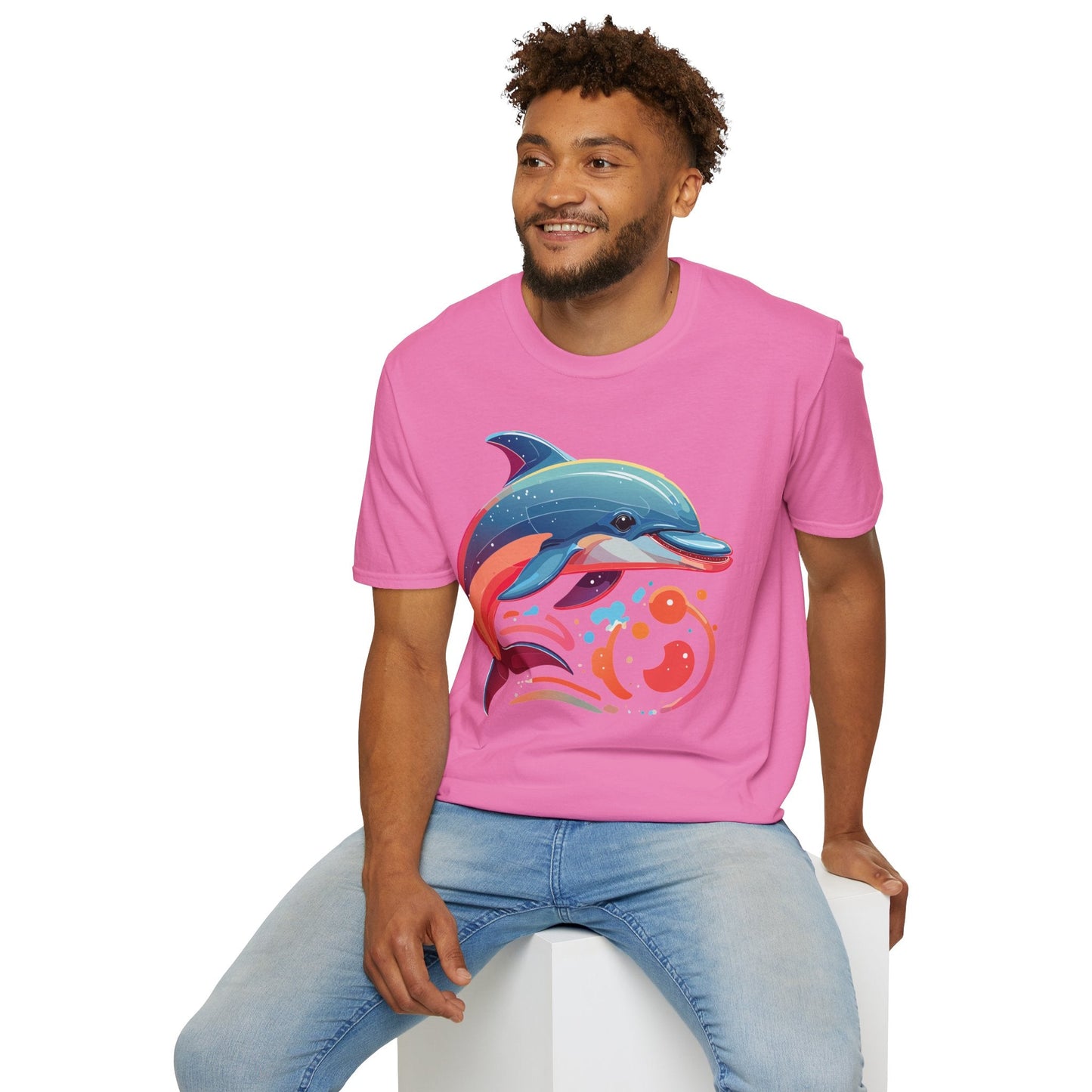 Gildan Softstyle Dolphin Shirt Unisex Short Sleeve Tee 100 Percent Ring Spun Cotton Comfortable Wear