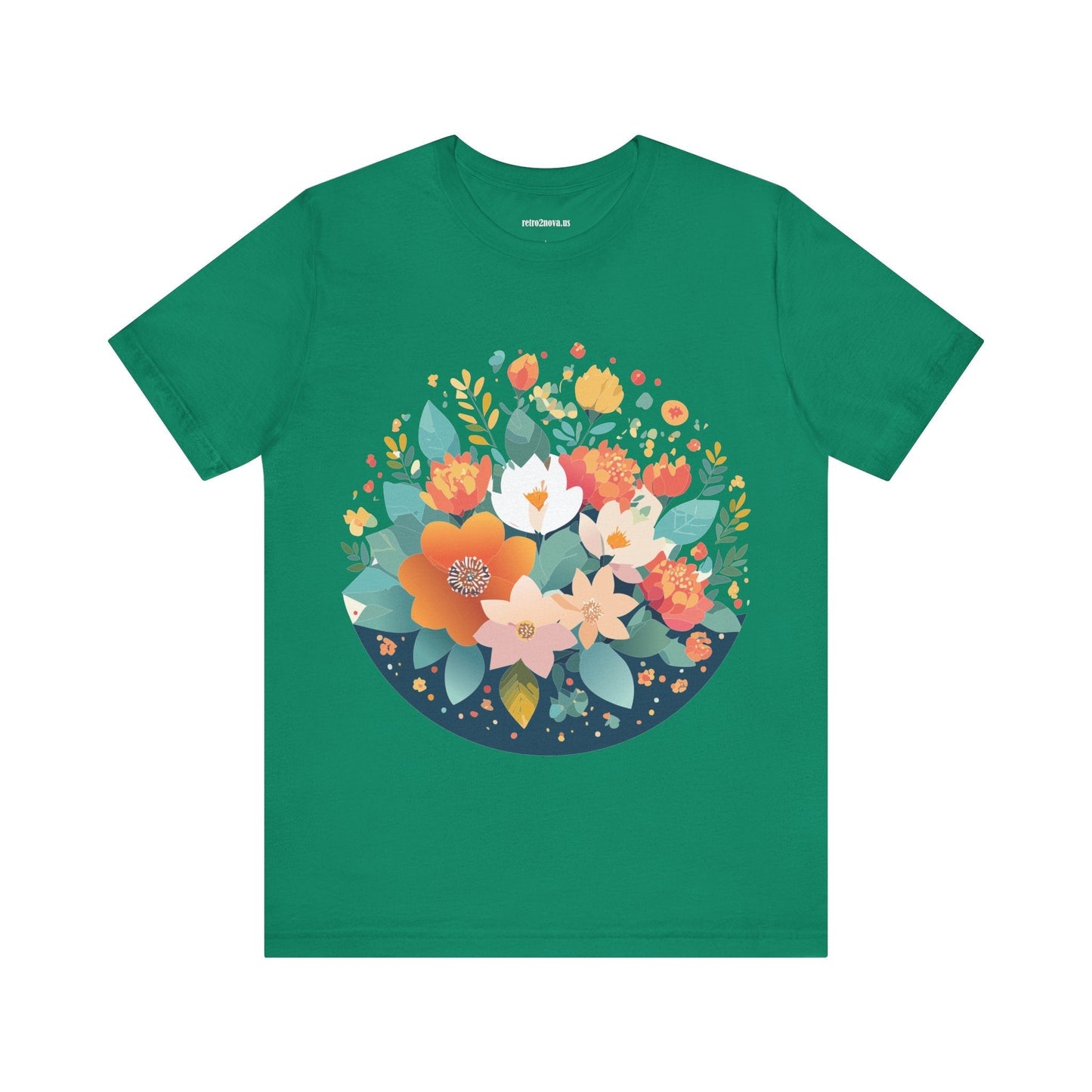Floral Flowers Shirt Unisex Lightweight Breathable Jersey Tee Floral Pattern Short Sleeve