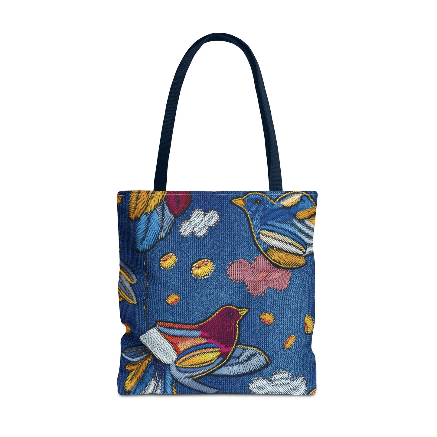 Denim Fabric Imitation Print Unisex Canvas Bag Poly Spun 3 Sizes Tote Bag 194-7