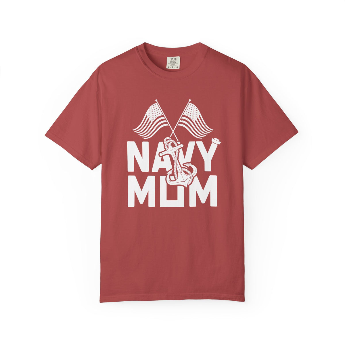 Navy Mom T-shirt Mother's Day Mama Tee Unisex Comfort Colors Garment-Dyed Cotton h20