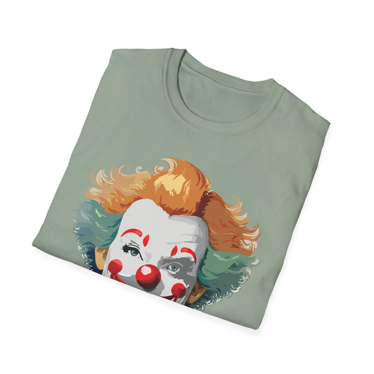 Unisex Short Sleeve Softstyle Clown T Shirt With Funny Man Circus Theme Tee Gildan 64000
