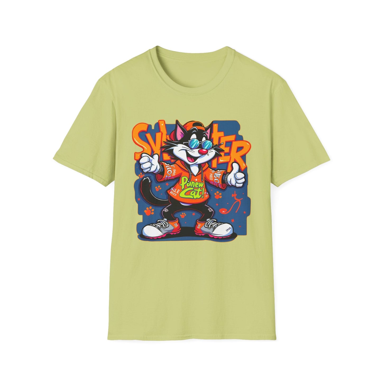 Funny Cartoon Animals Tee Shirt Unisex Gildan Softstyle 64000 Graphic Cartoon Tee