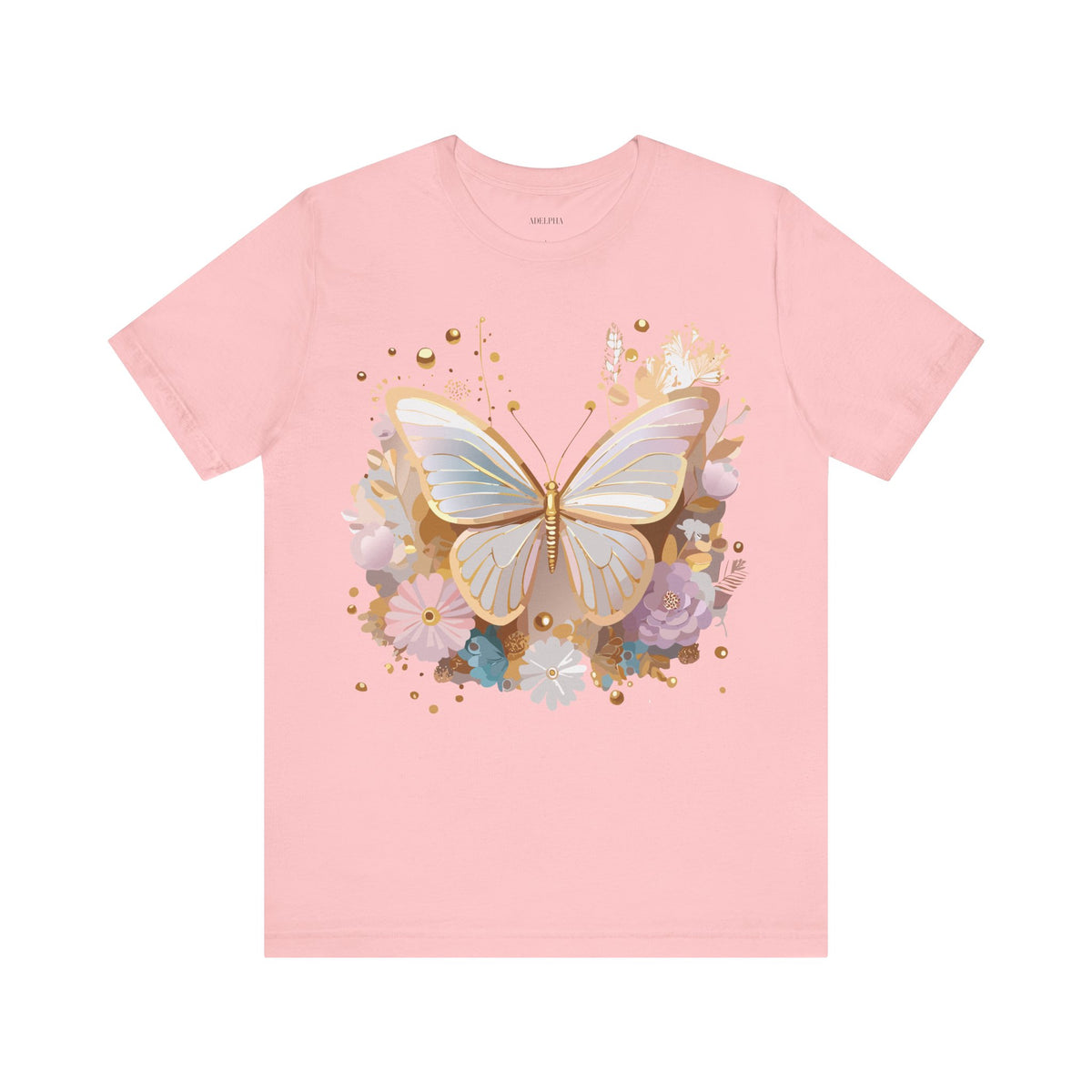 Butterfly Graphic Unisex Cotton Bella+Canvas Tee with Art Design n42