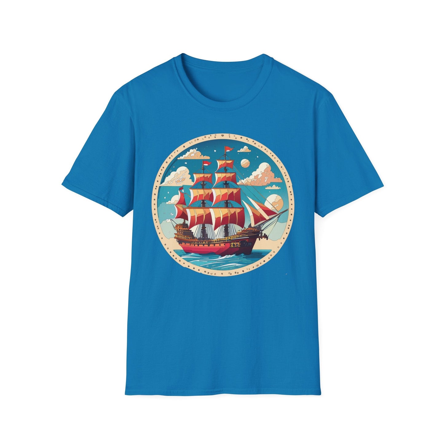 Unisex Ship T Shirts Frigate T Shirts Vessel Tee Shirt Gildan Softstyle 64000 Premium Cotton