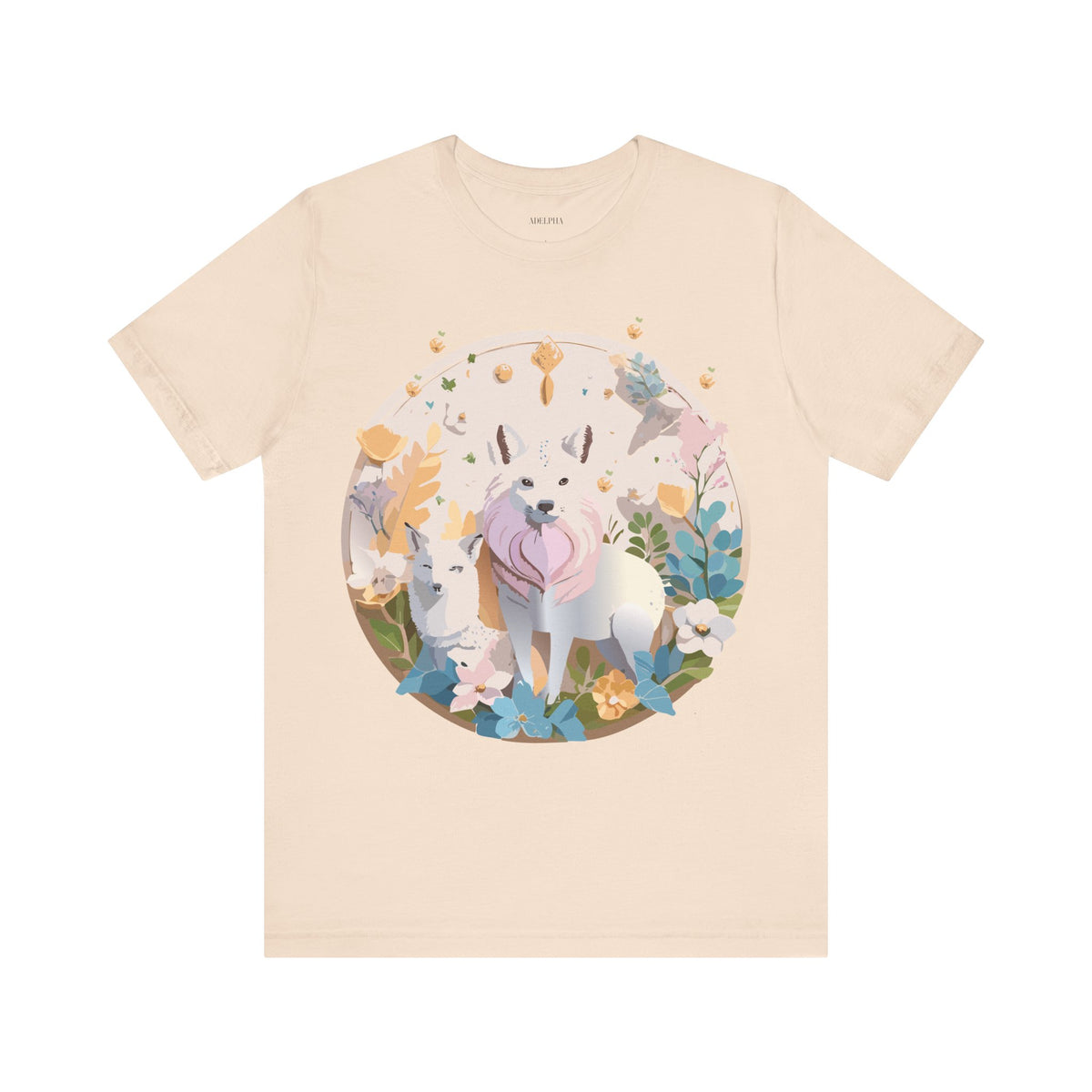 Medallion Graphic Unisex Cotton Bella+Canvas Tee with Art Design d56