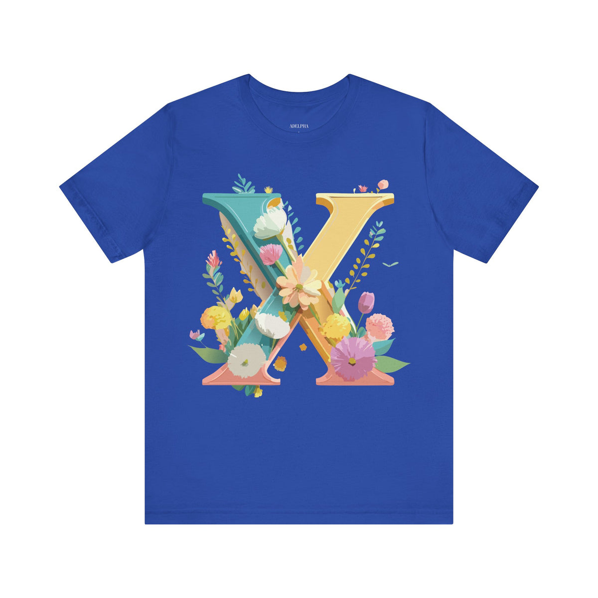 Letter X Graphic Unisex Cotton Bella+Canvas Tee with Art Letter Design