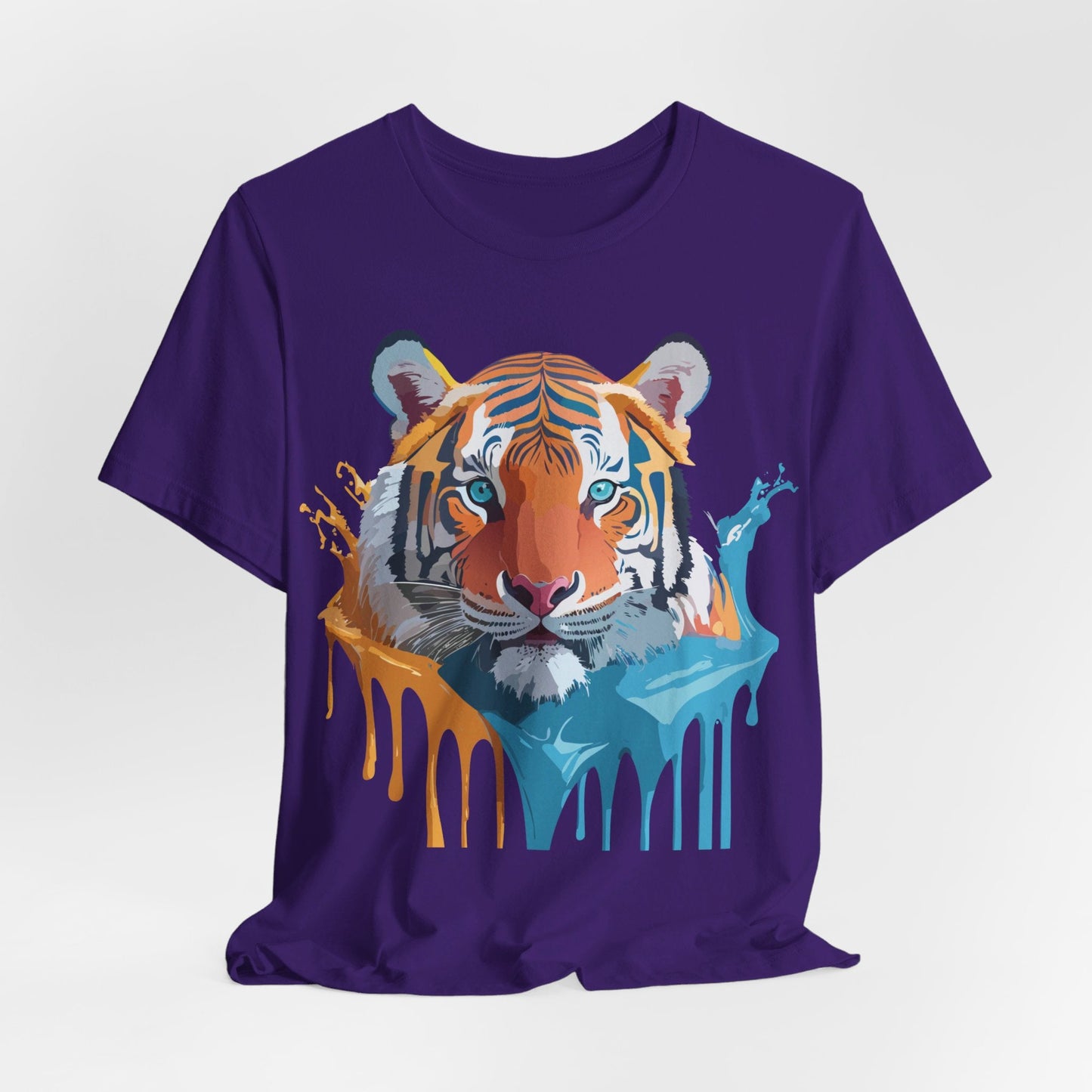 Tiger Graphic Tee Unisex Short Sleeve Shirt Featuring Vintage Inspired Artwork By Adelpha