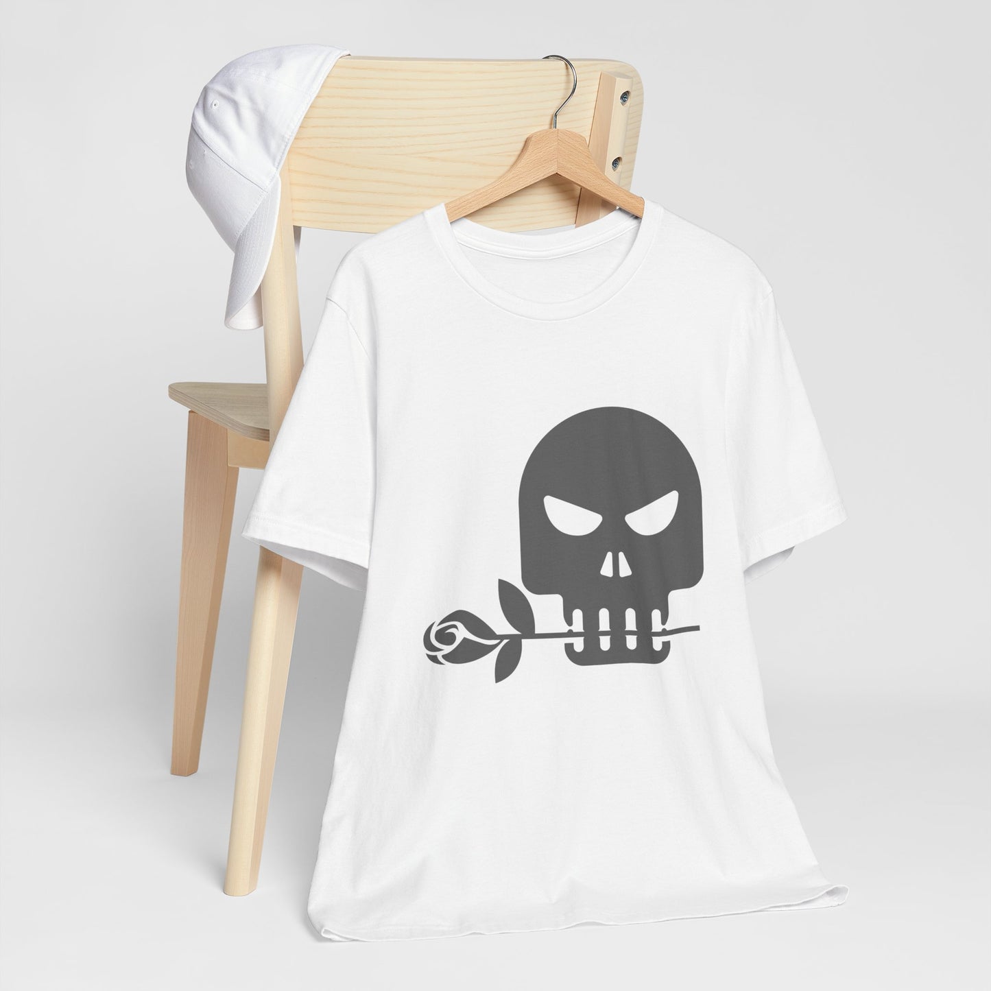 Unisex Cotton Tee Shirt with Skull