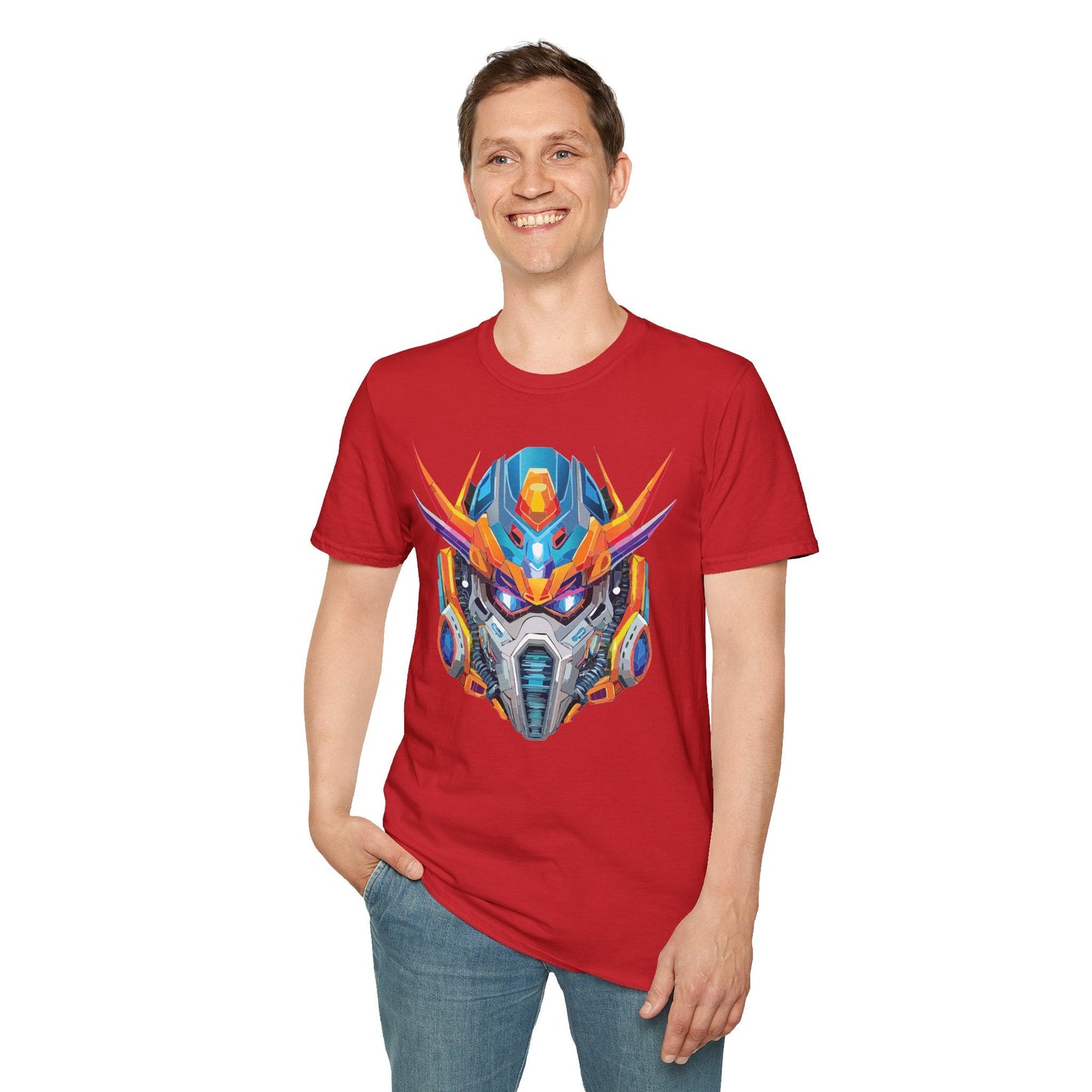 Cyborg Robot Graphic Unisex Softstyle Cotton Tee 9