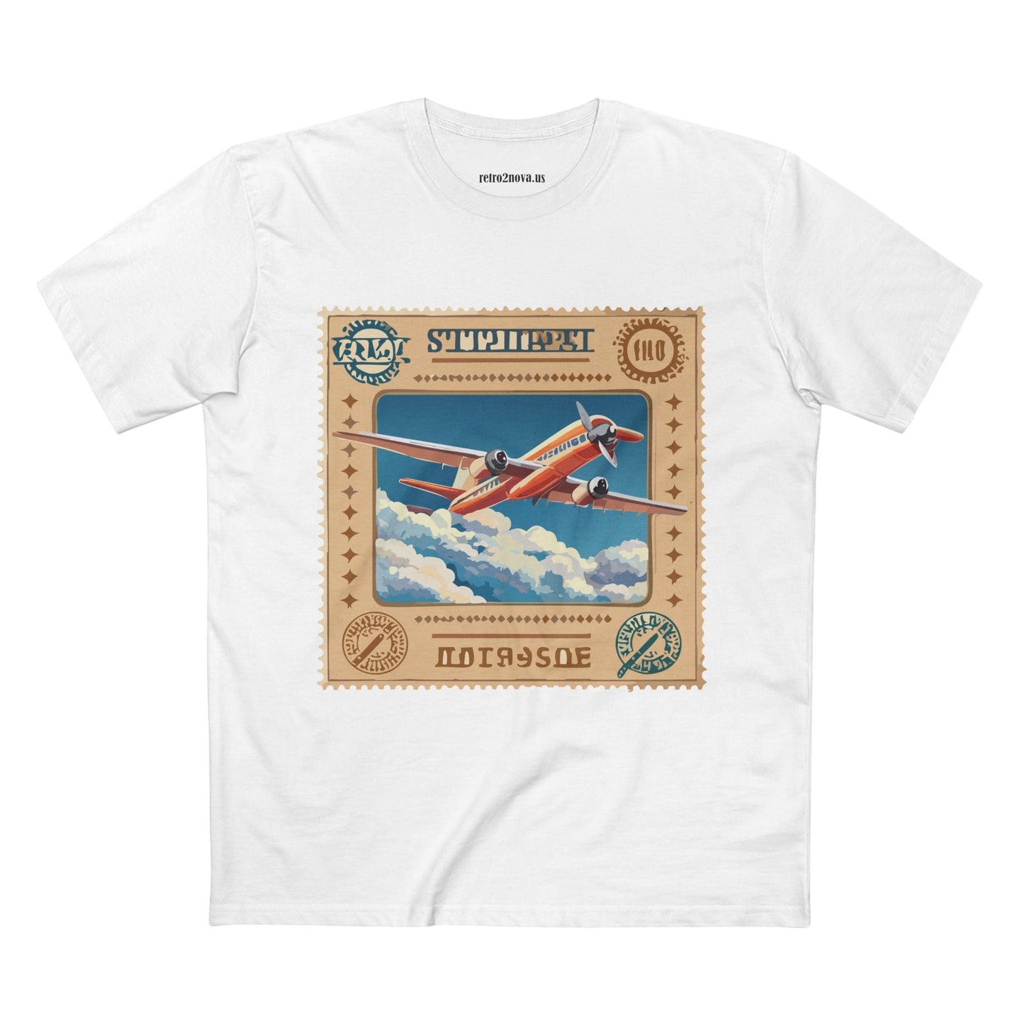 Stamp Shirt Postage Stamp Unisex Premium Cotton Tee With Original Art Design Retro2Nova PS41