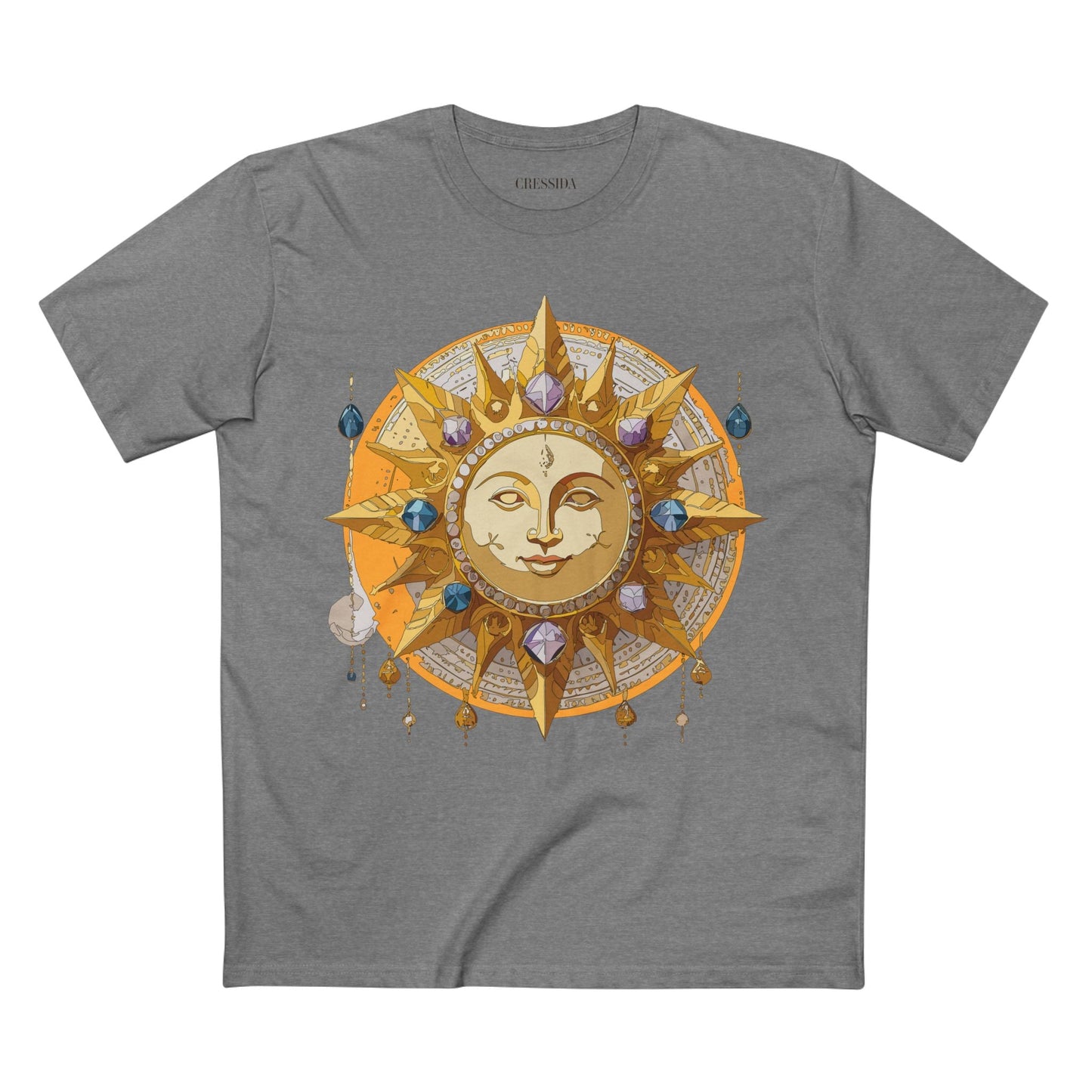 Gold Sun Graphic Unisex 100 Cotton T-Shirt with Golden Art Design 3