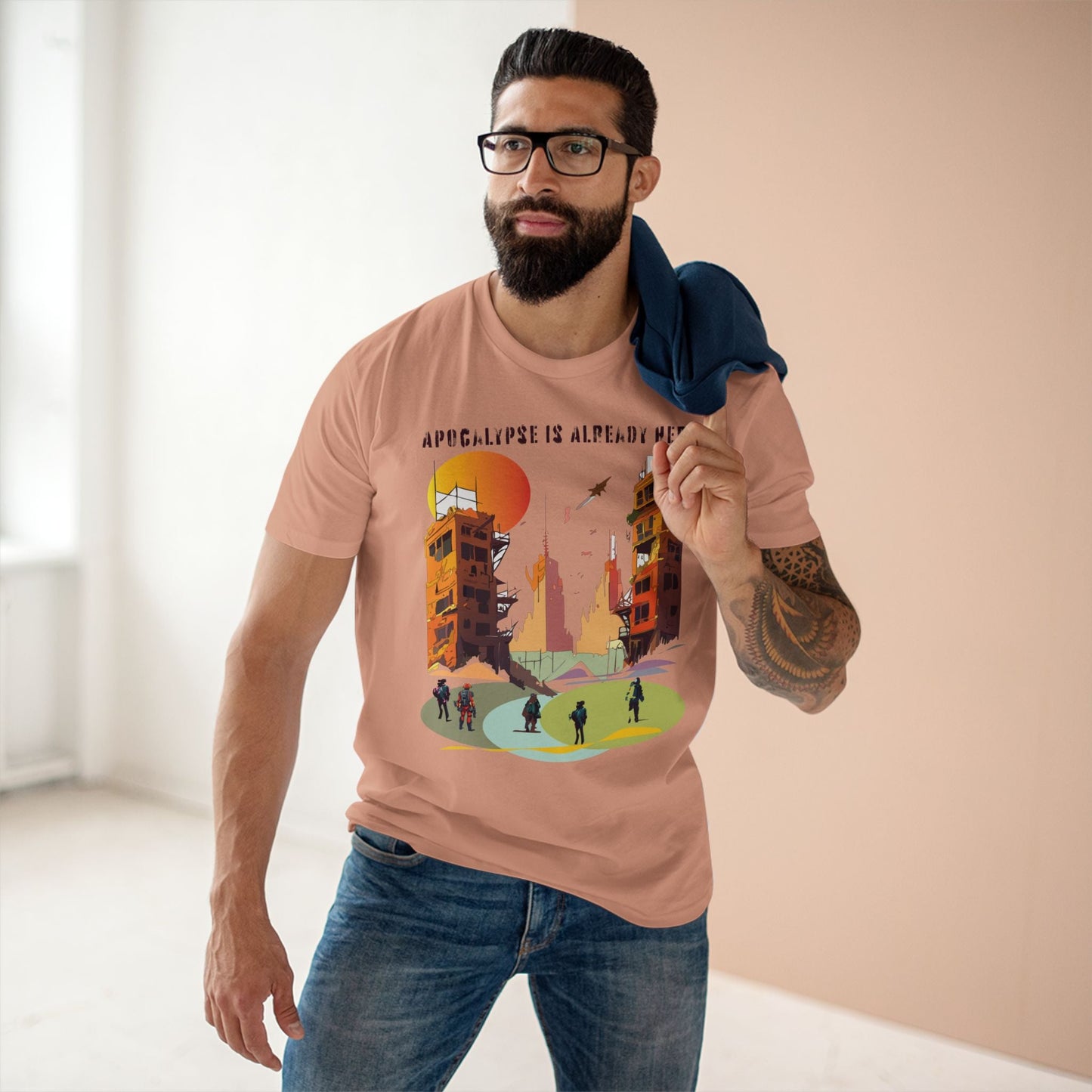 Cataclysm Doomsday Shirt Unisex Premium Cotton Tee With Original Art Design From Retro2Nova
