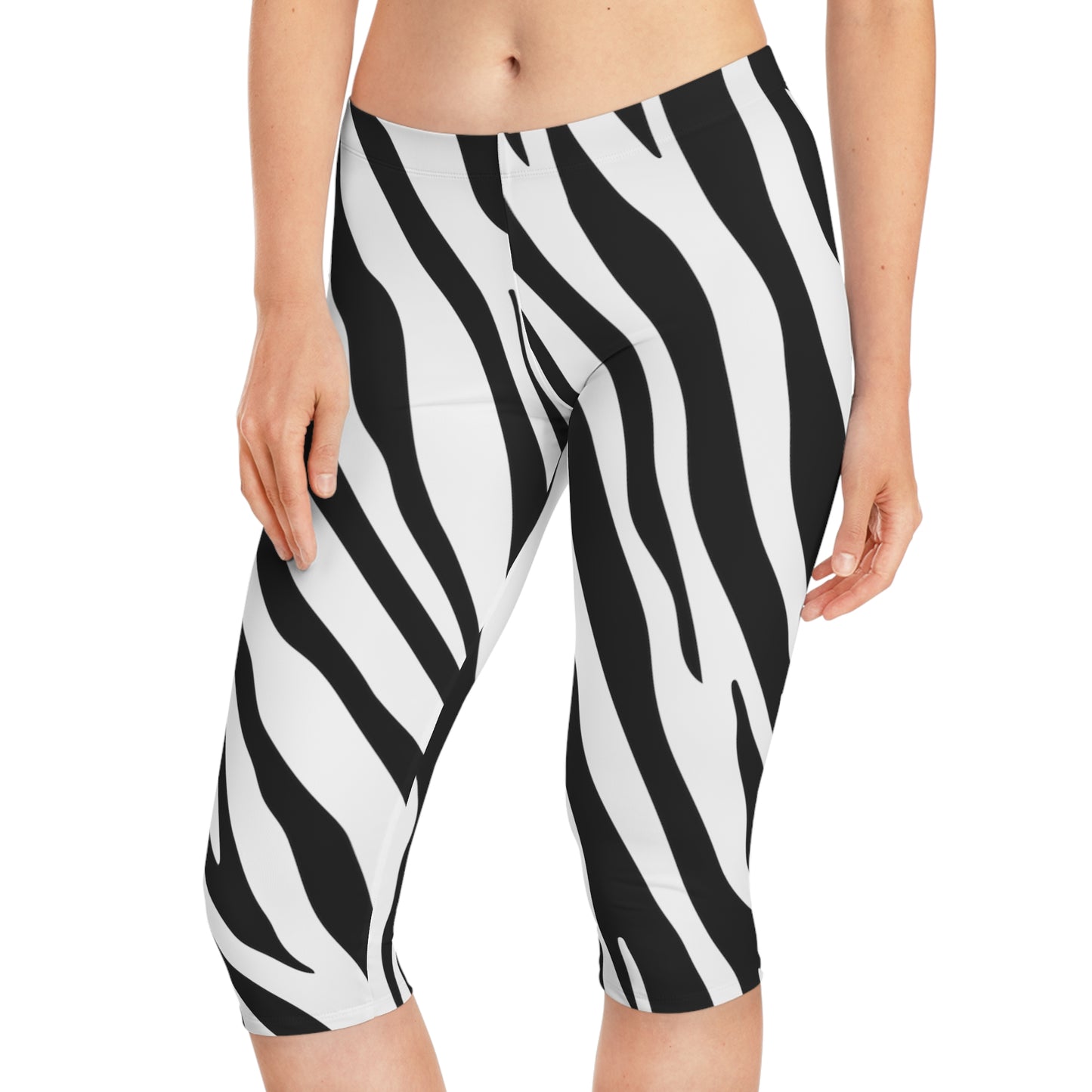 Capri leggings with animal print